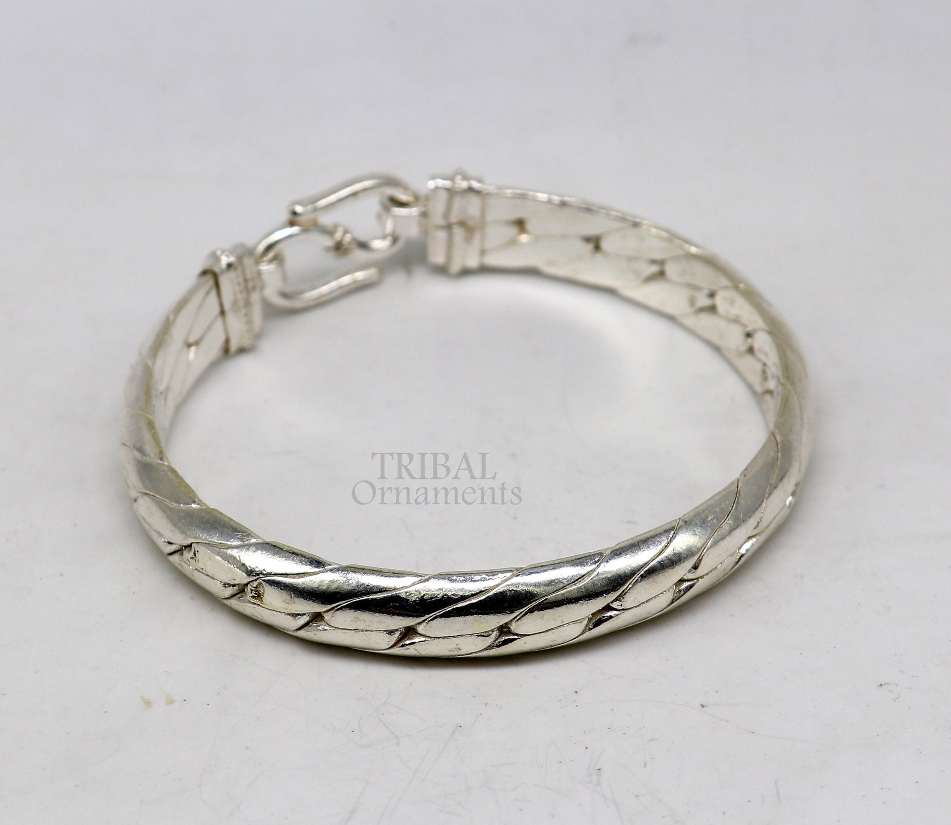 925 sterling silver Vintage cultural ethnic solid kada unisex gifting jewelry personalized gift ethnic tribal jewelry nsk657 - TRIBAL ORNAMENTS