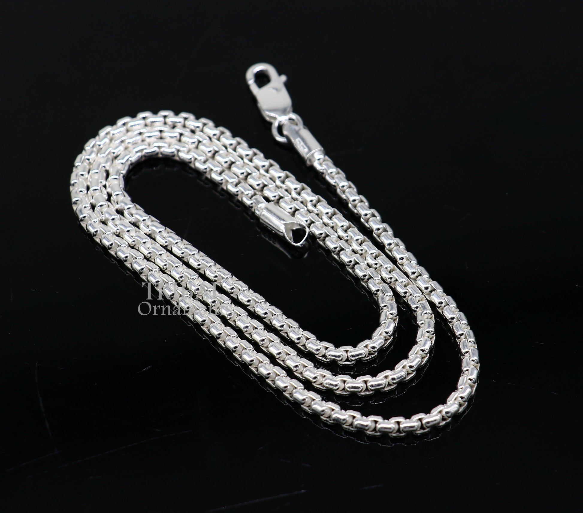 3mm 925 sterling silver handmade amazing stylish delicate solid Rolo high quality chains necklace, best gifting unisex necklace chain ch223 - TRIBAL ORNAMENTS