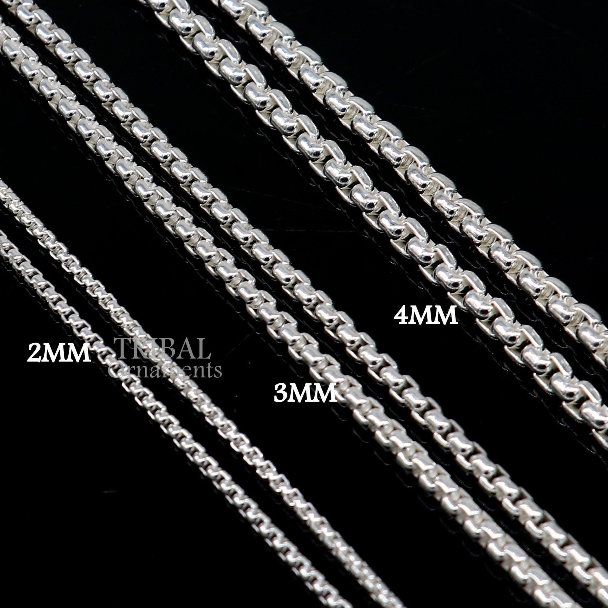 2/3/4mm 925 sterling silver handmade amazing delicate solid Rolo high quality chains necklace, best gifting unisex necklace chain ch225 - TRIBAL ORNAMENTS