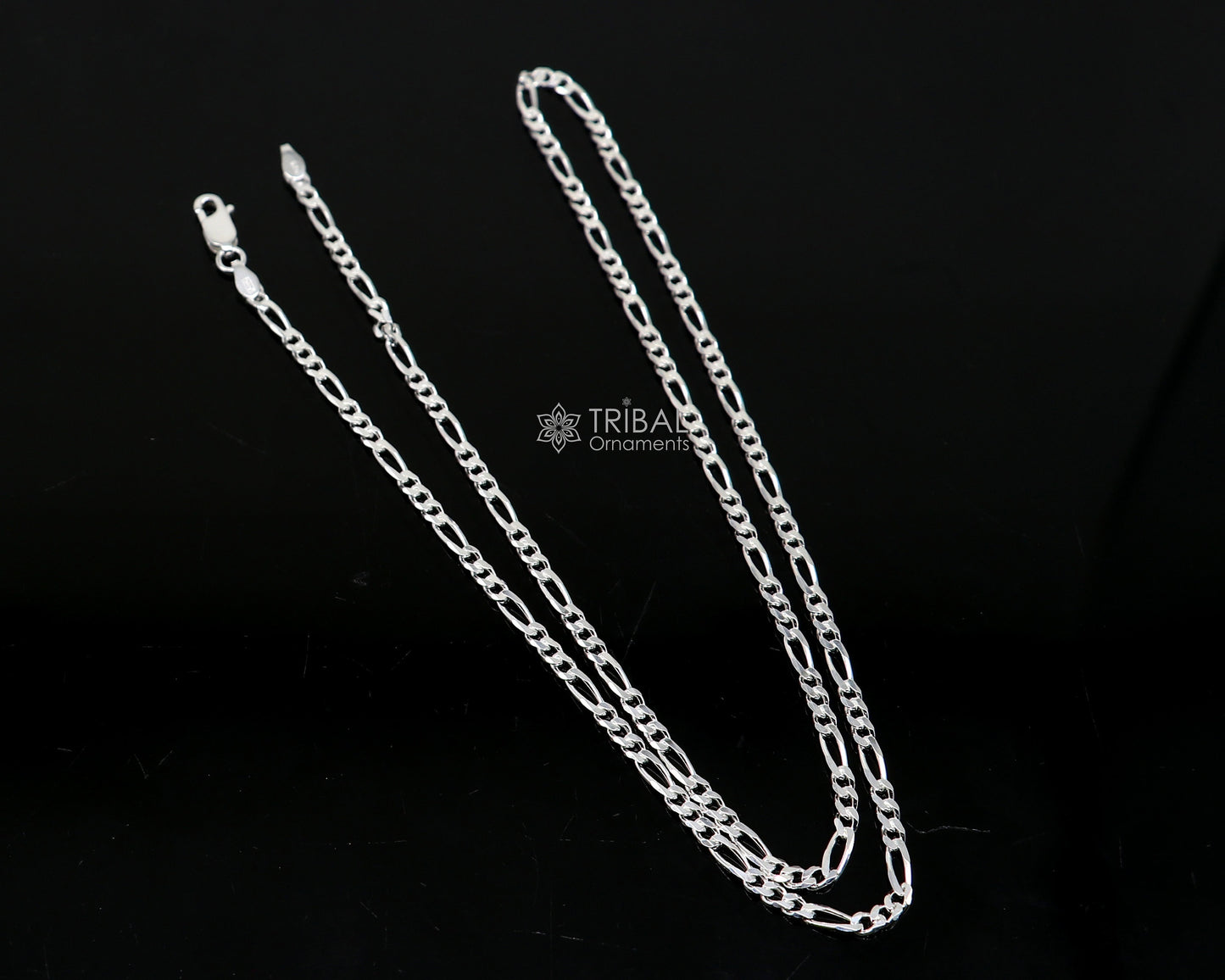 20" or 24" 925 sterling silver 2.5mm solid figaro chains for all outfit delicate unisex jewlery ch235 - TRIBAL ORNAMENTS
