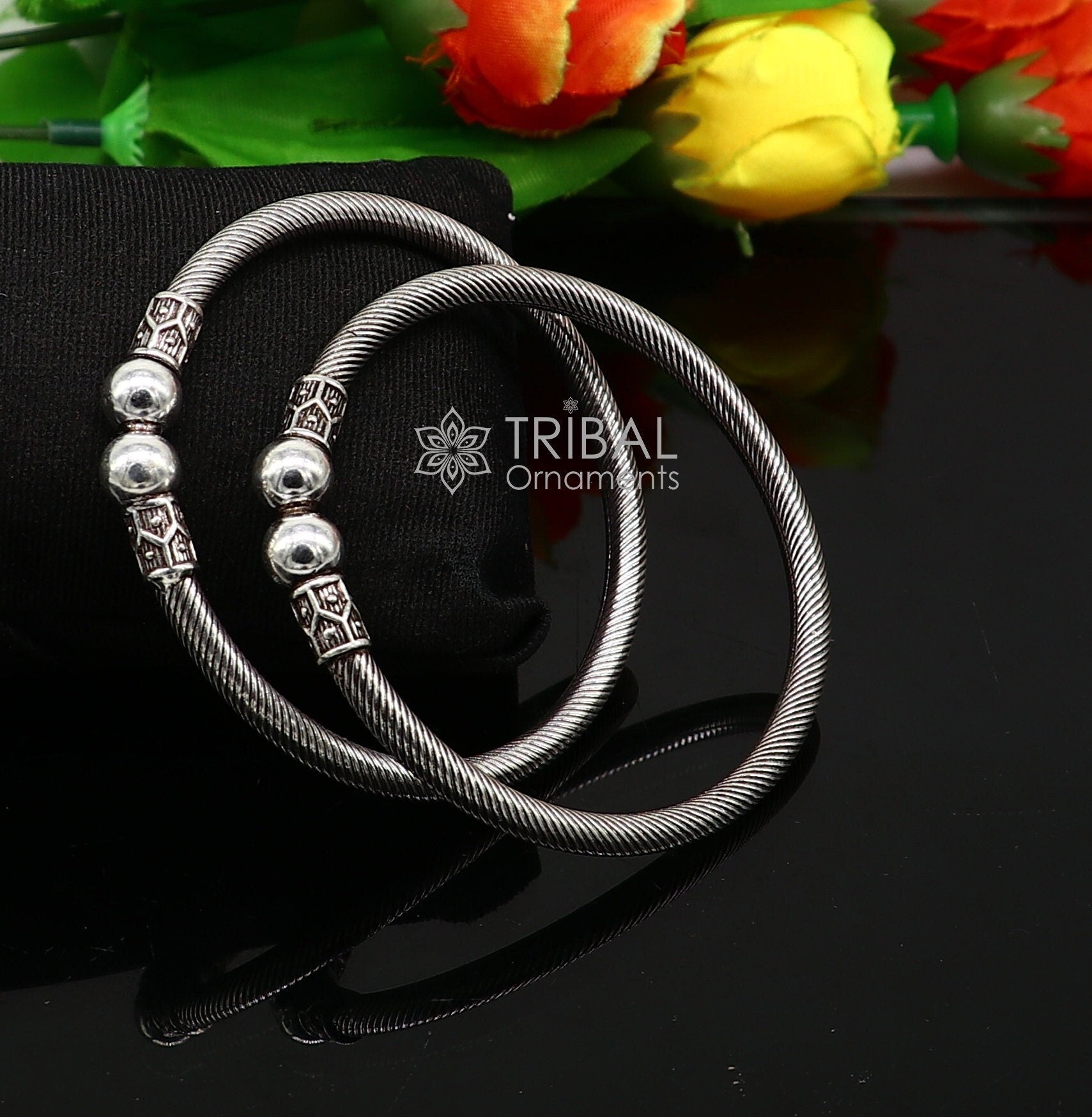 925 sterling silver handmade unique cultural design trendy kada bracelet for men's and girl's, best delicate Light weight jewelry nsk667 - TRIBAL ORNAMENTS