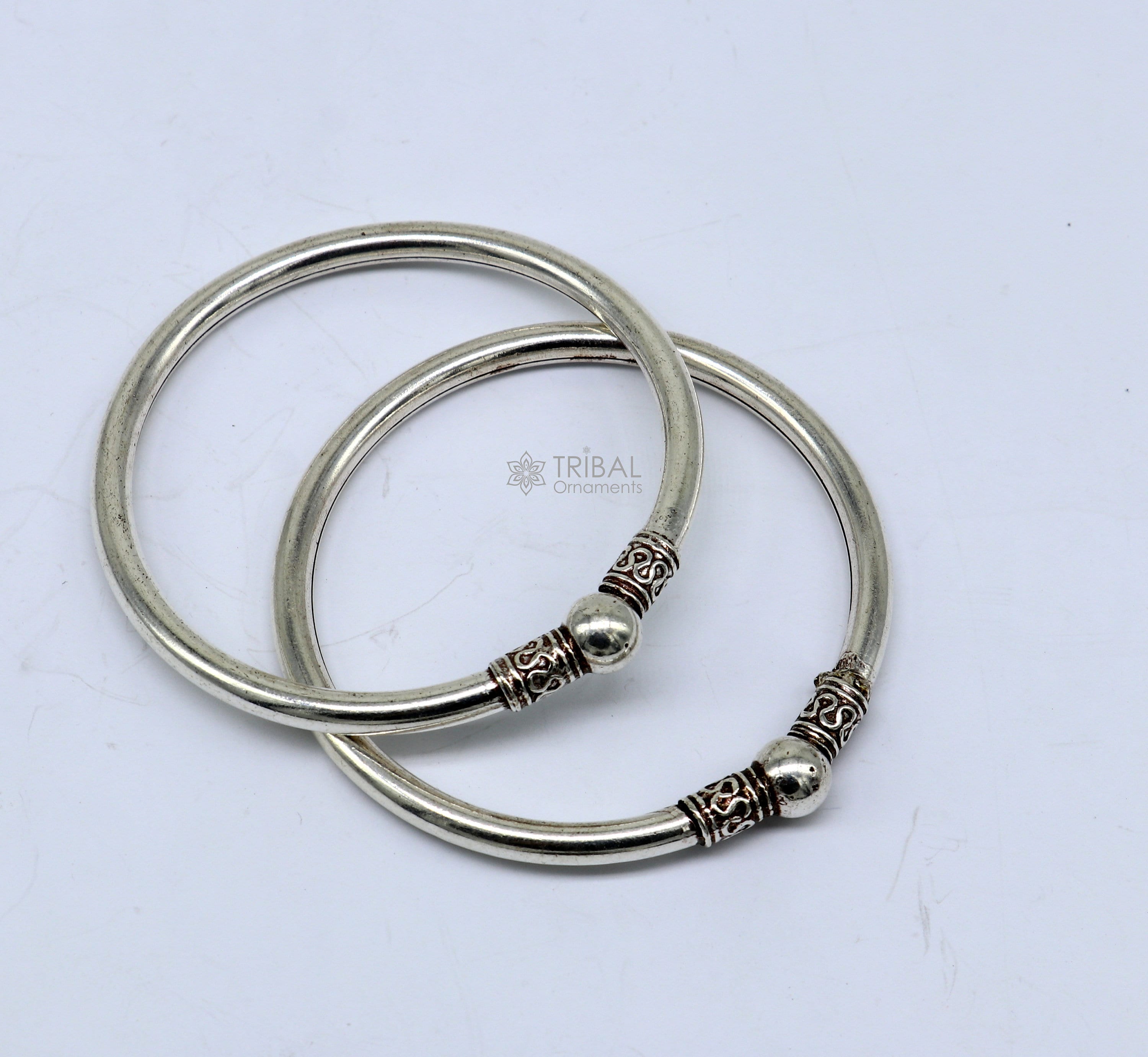 925 sterling silver handmade unique cultural design trendy kada bracelet  for men's and girl's, best delicate Light weight jewelry nsk664 | TRIBAL  ORNAMENTS