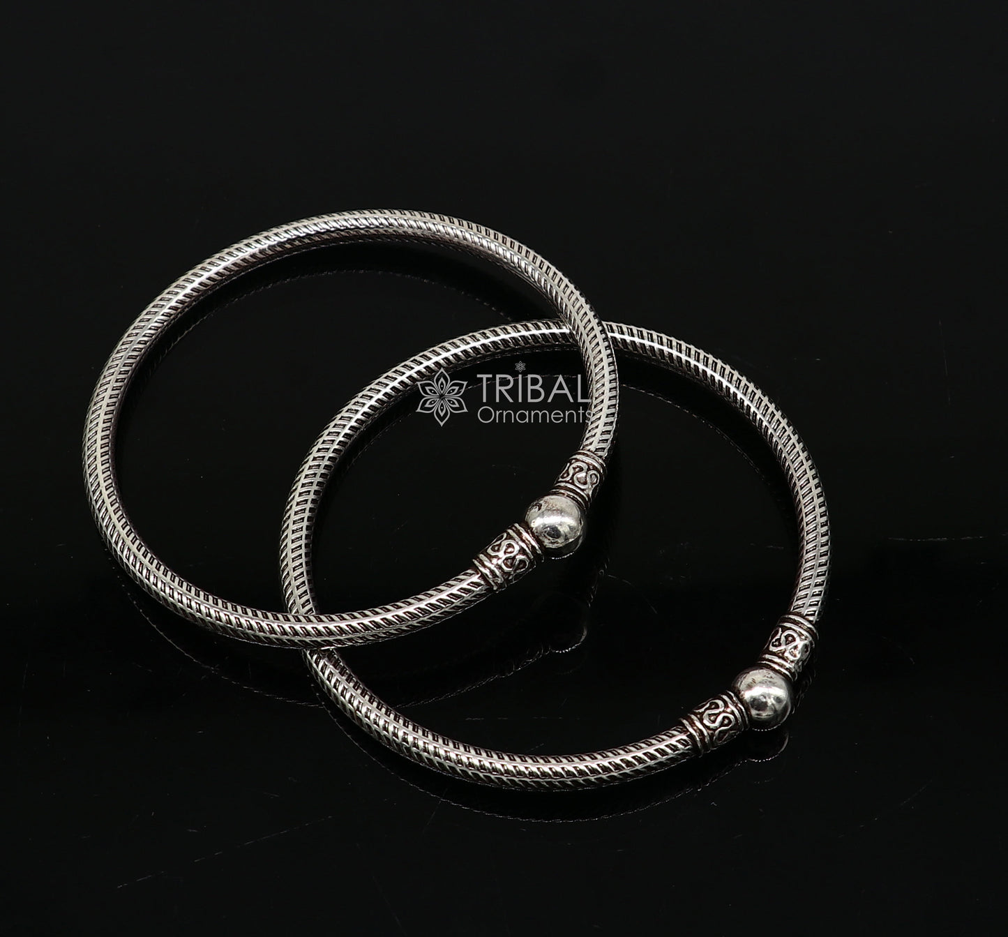 Pure 925 sterling silver unique vintage style bangle bracelet kada, excellent classical gifting bangle men's or girls ethnic jewelry nsk670 - TRIBAL ORNAMENTS
