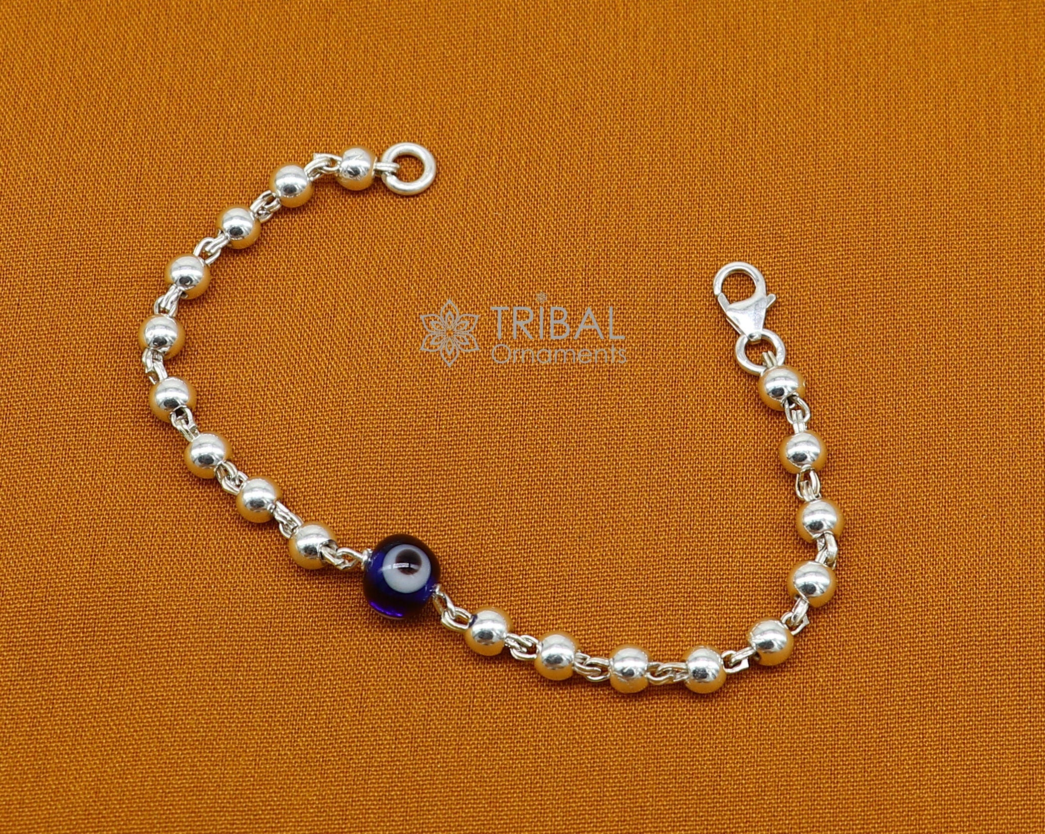 Silver Wala Silverwala 92.5-925 Sterling Silver Baby Bracelets kada Bangle  Nazariya With Black Beads/crystal for baby boy and BABY girl - Jewellery  Silver Wala