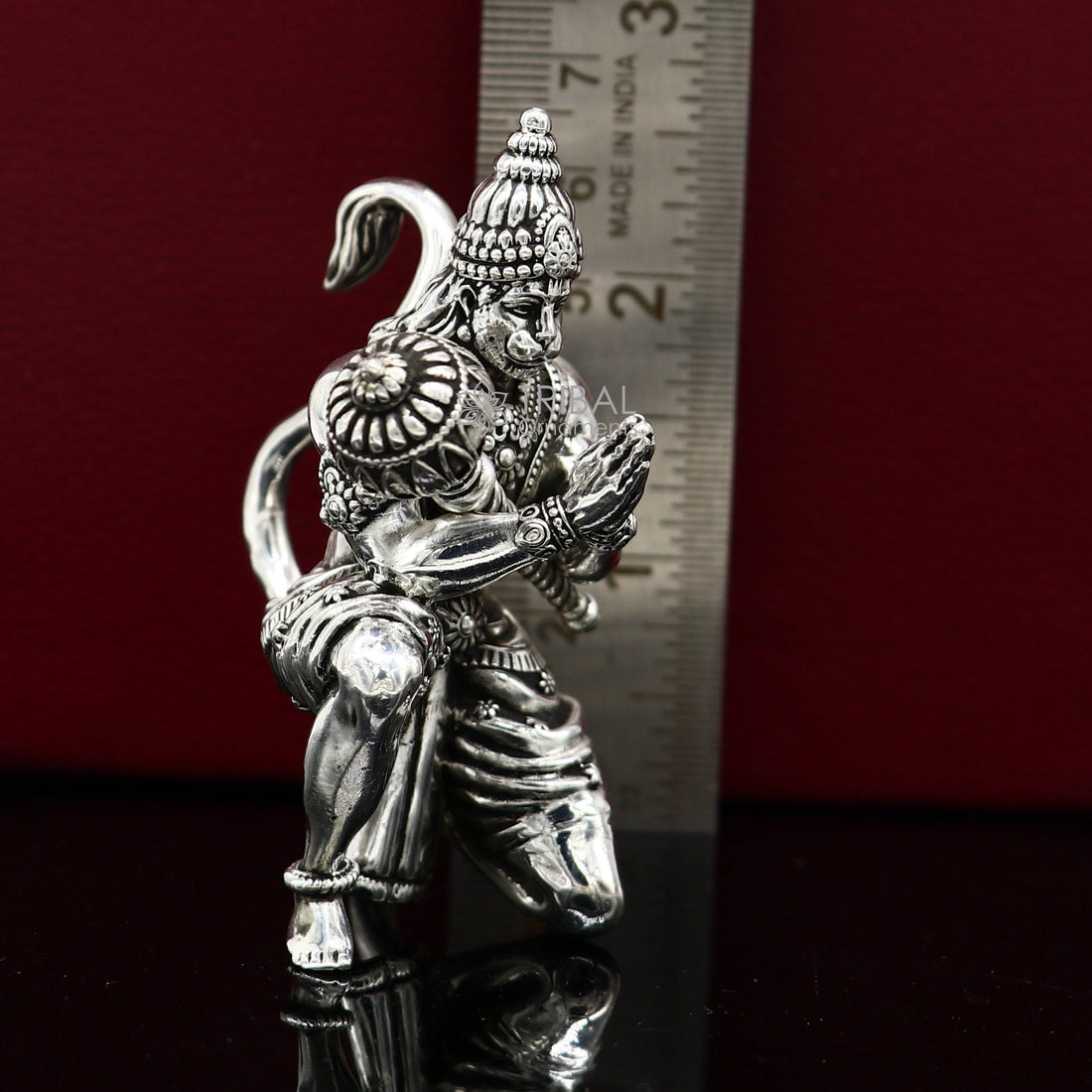 2.5" 925 silver handmade Lord hanuman statue, best puja or gifting god hanuman statue sculpture home temple puja art figurine art619 - TRIBAL ORNAMENTS