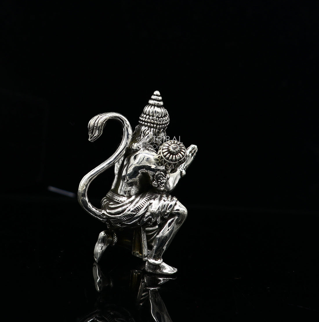 2.5" 925 silver handmade Lord hanuman statue, best puja or gifting god hanuman statue sculpture home temple puja art figurine art619 - TRIBAL ORNAMENTS