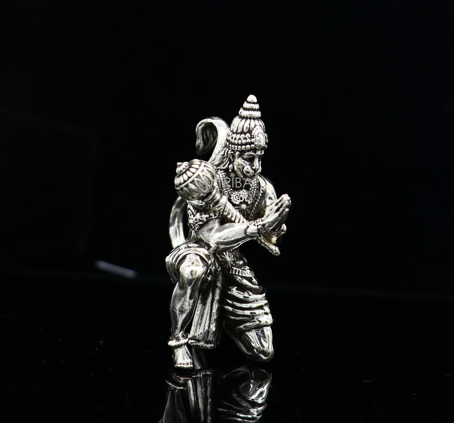 2.0" 925 silver handmade Lord hanuman statue, best puja or gifting god hanuman statue sculpture home temple puja art figurine art620 - TRIBAL ORNAMENTS