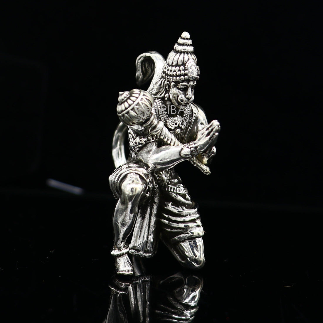 2.0" 925 silver handmade Lord hanuman statue, best puja or gifting god hanuman statue sculpture home temple puja art figurine art620 - TRIBAL ORNAMENTS