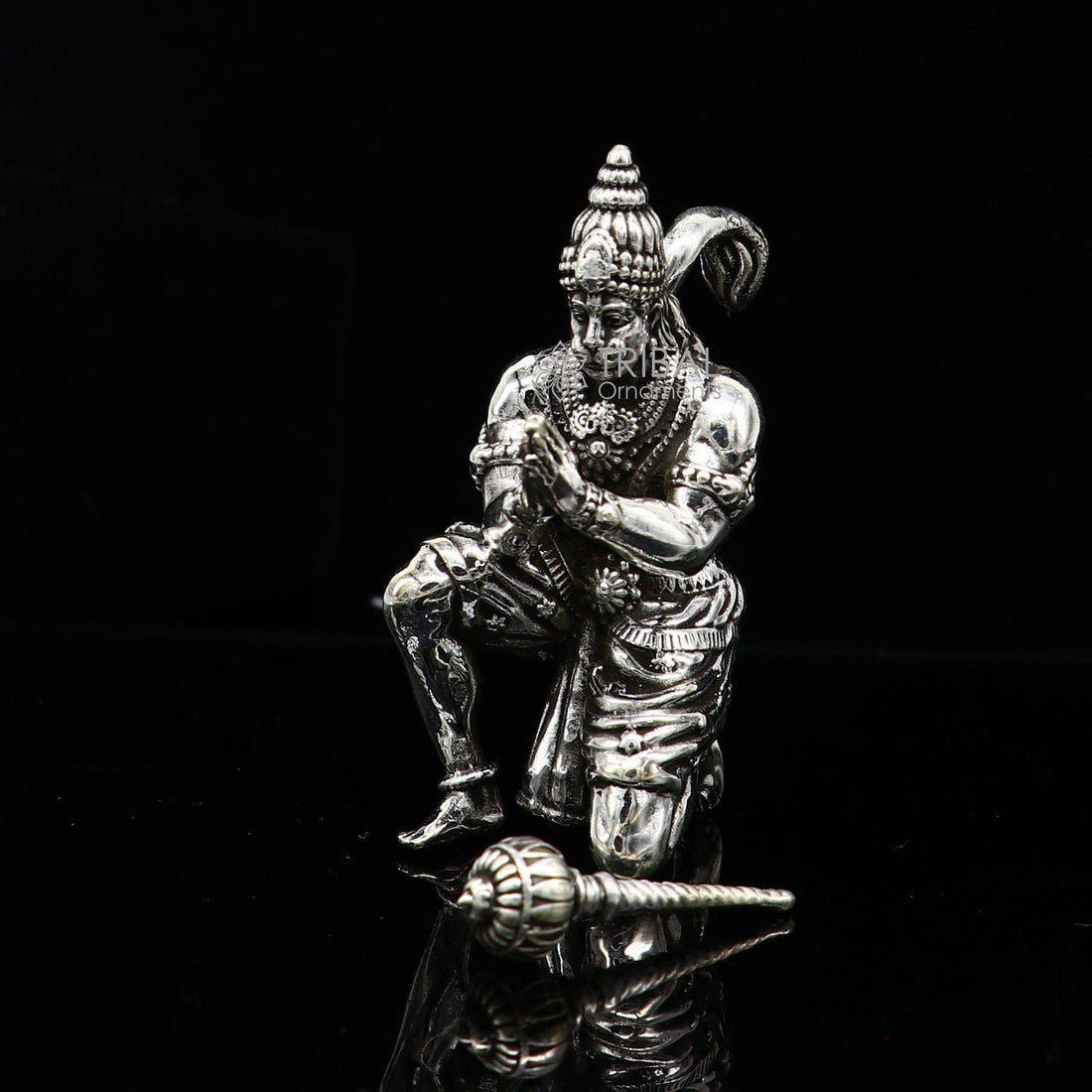 2.0" 925 silver handmade Lord hanuman statue, best puja or gifting god hanuman statue sculpture home temple puja art figurine art620 - TRIBAL ORNAMENTS