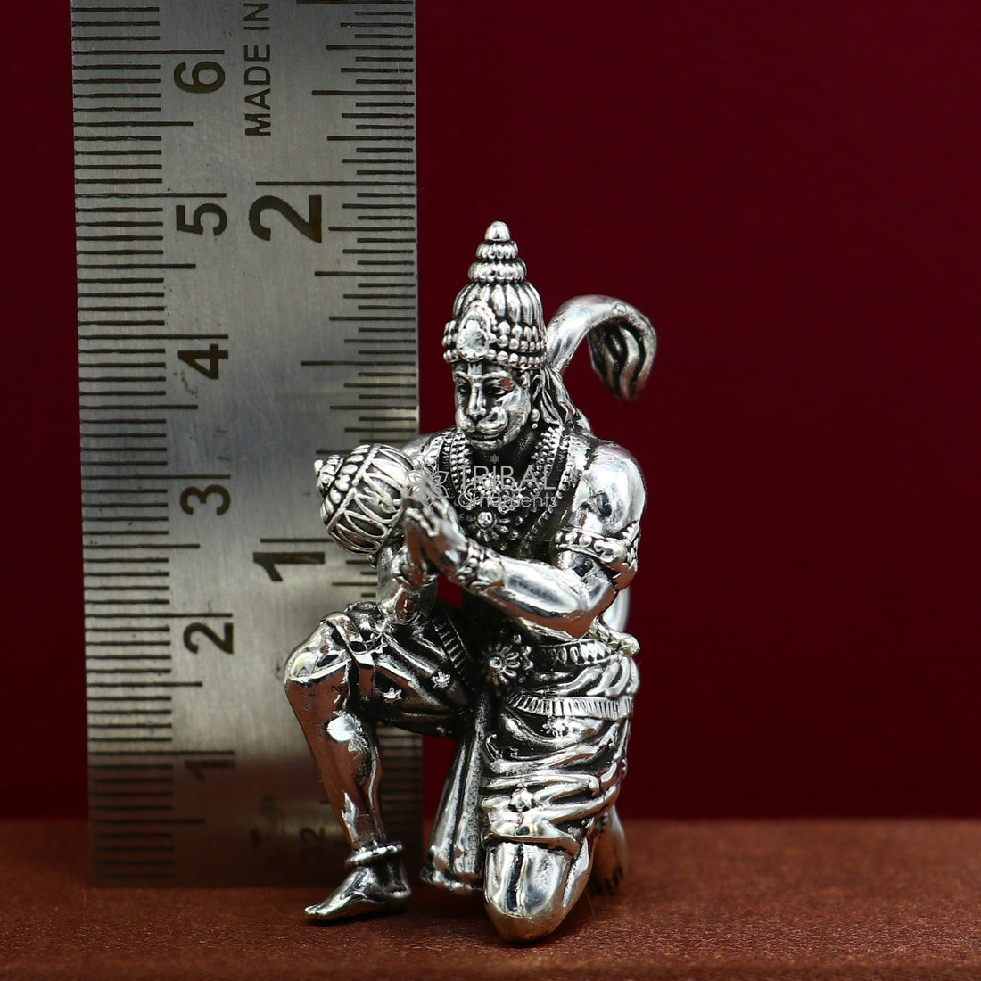 2.0" 925 silver handmade Lord hanuman statue, best puja or gifting god hanuman statue sculpture home temple puja art figurine art620 - TRIBAL ORNAMENTS