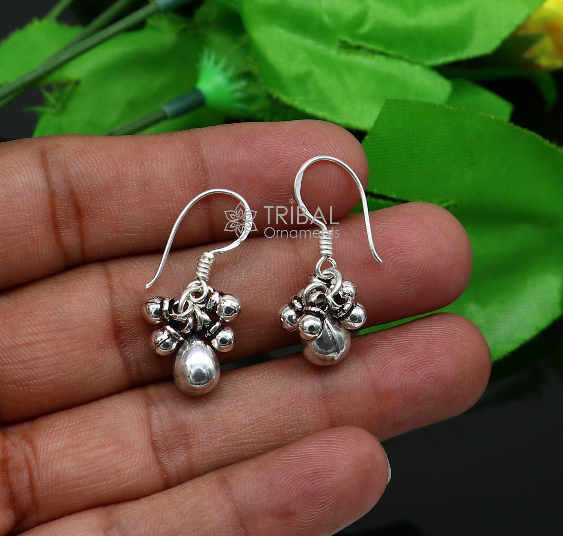 925 Sterling Silver Floral Hoop Earrings