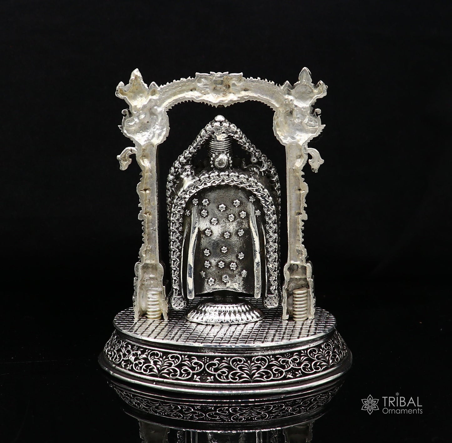 3.5" 925 sterling silver stylish Hindu idol tirupati balaji statue sculpture figurine amazing design Krishna statue gifting jewelry art604 - TRIBAL ORNAMENTS