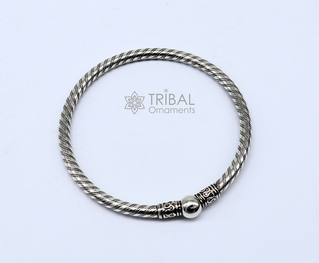 925 sterling silver handmade plain design cultural trendy kada bracelet for men's and girl's, best delicate Light weight jewelry nsk661 - TRIBAL ORNAMENTS