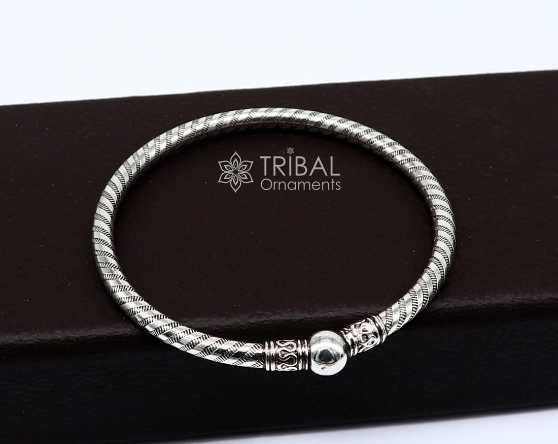 925 sterling silver handmade plain design cultural trendy kada bracelet for men's and girl's, best delicate Light weight jewelry nsk661 - TRIBAL ORNAMENTS