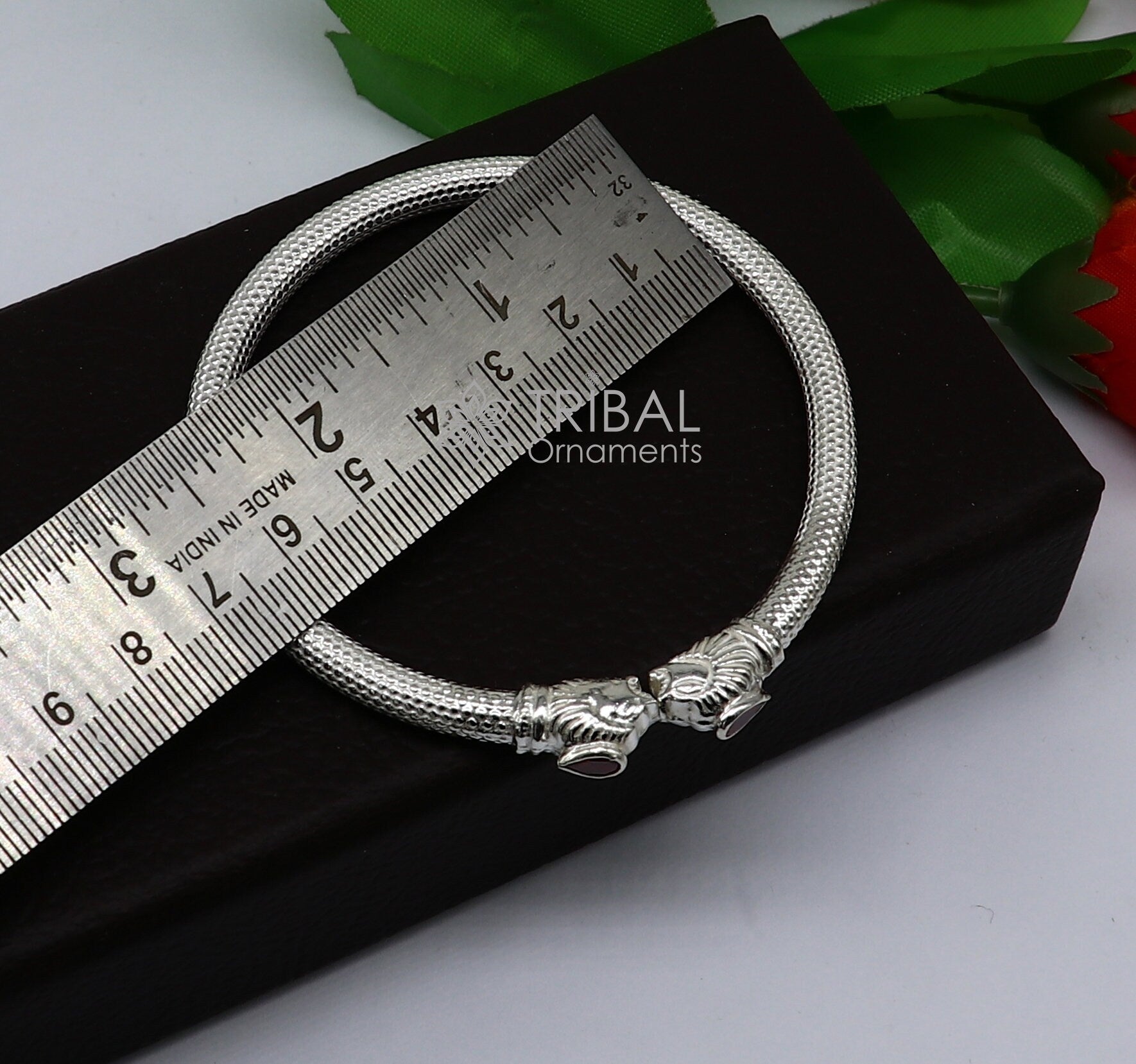 925 sterling silver handmade lion face design cultural trendy kada bracelet for men's and girl's, best delicate Light weight jewelry nsk663 - TRIBAL ORNAMENTS