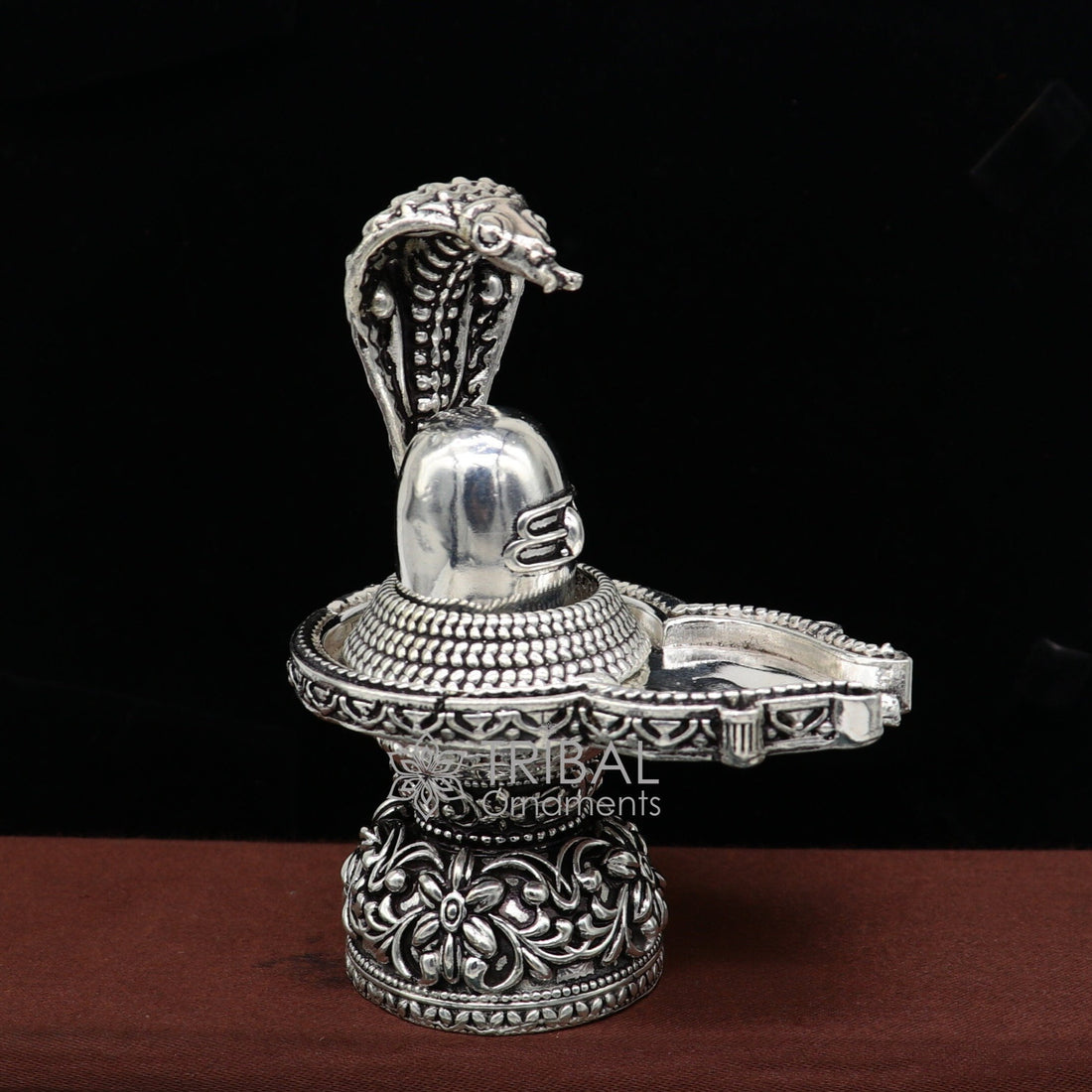 3.5" 925 sterling silver Divine lord shiva lingam for home office worshiping small miniature article, best gift silver article art629 - TRIBAL ORNAMENTS