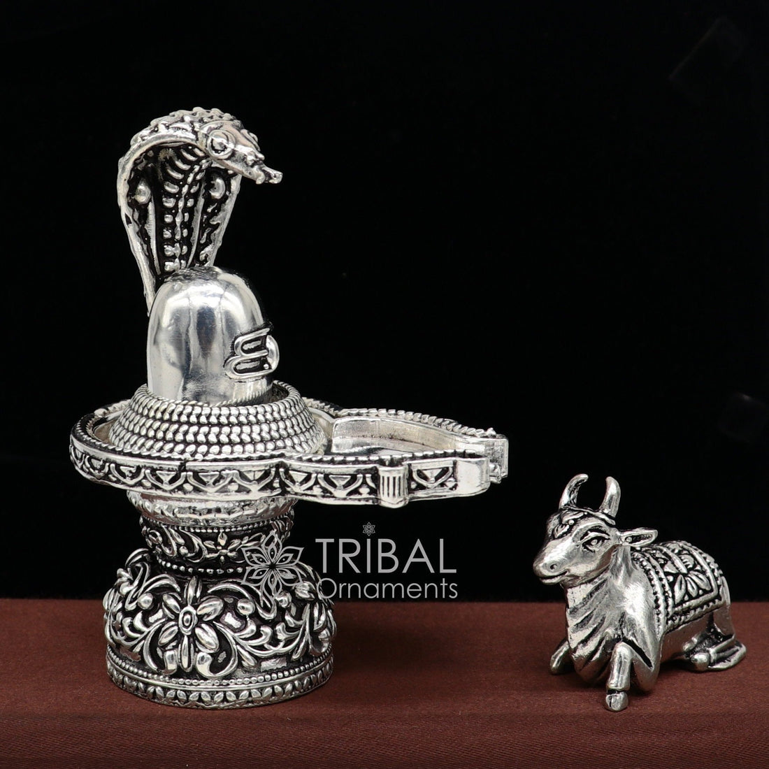 3.5" 925 sterling silver Divine lord shiva lingam for home office worshiping small miniature article, best gift silver article art629 - TRIBAL ORNAMENTS