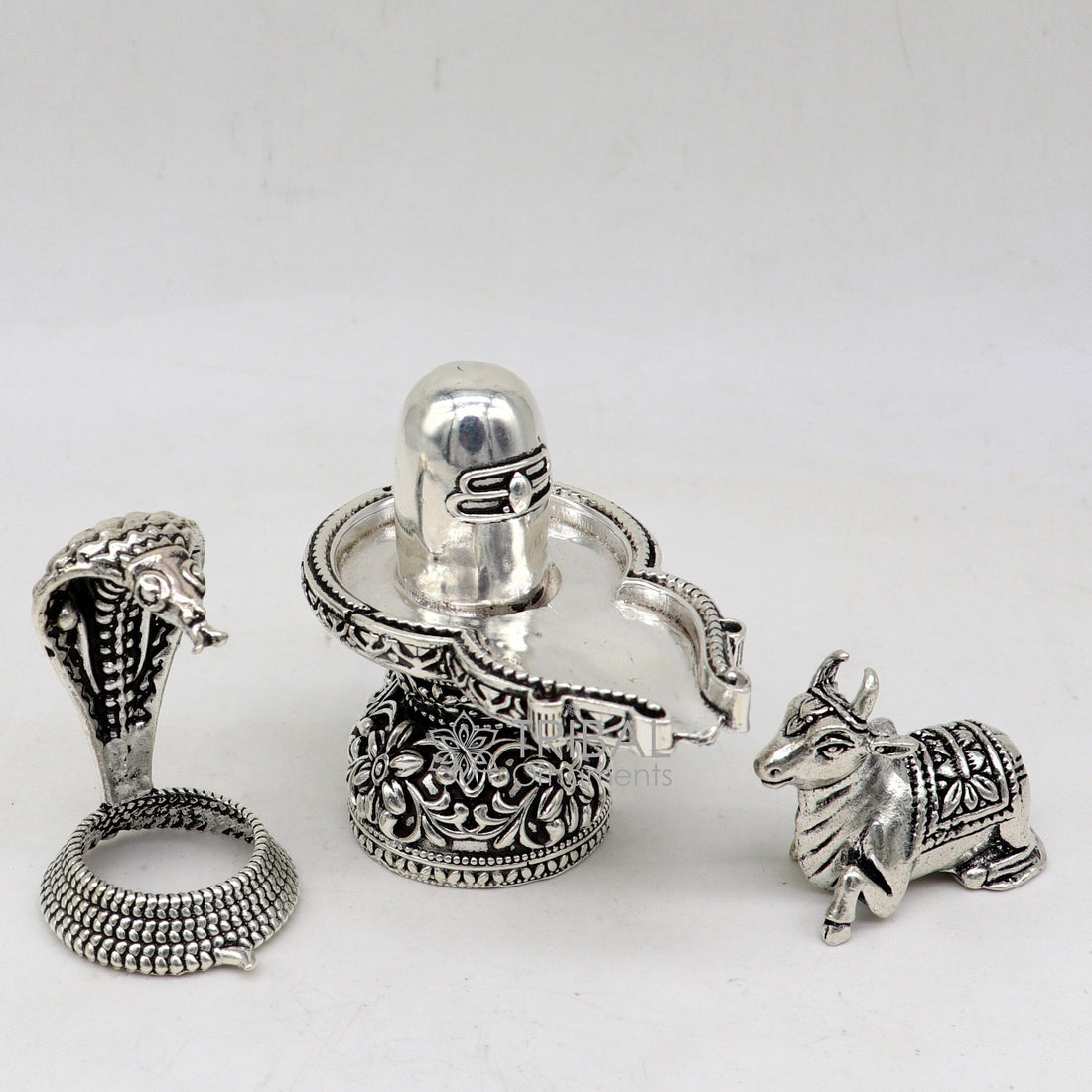 3.5" 925 sterling silver Divine lord shiva lingam for home office worshiping small miniature article, best gift silver article art629 - TRIBAL ORNAMENTS