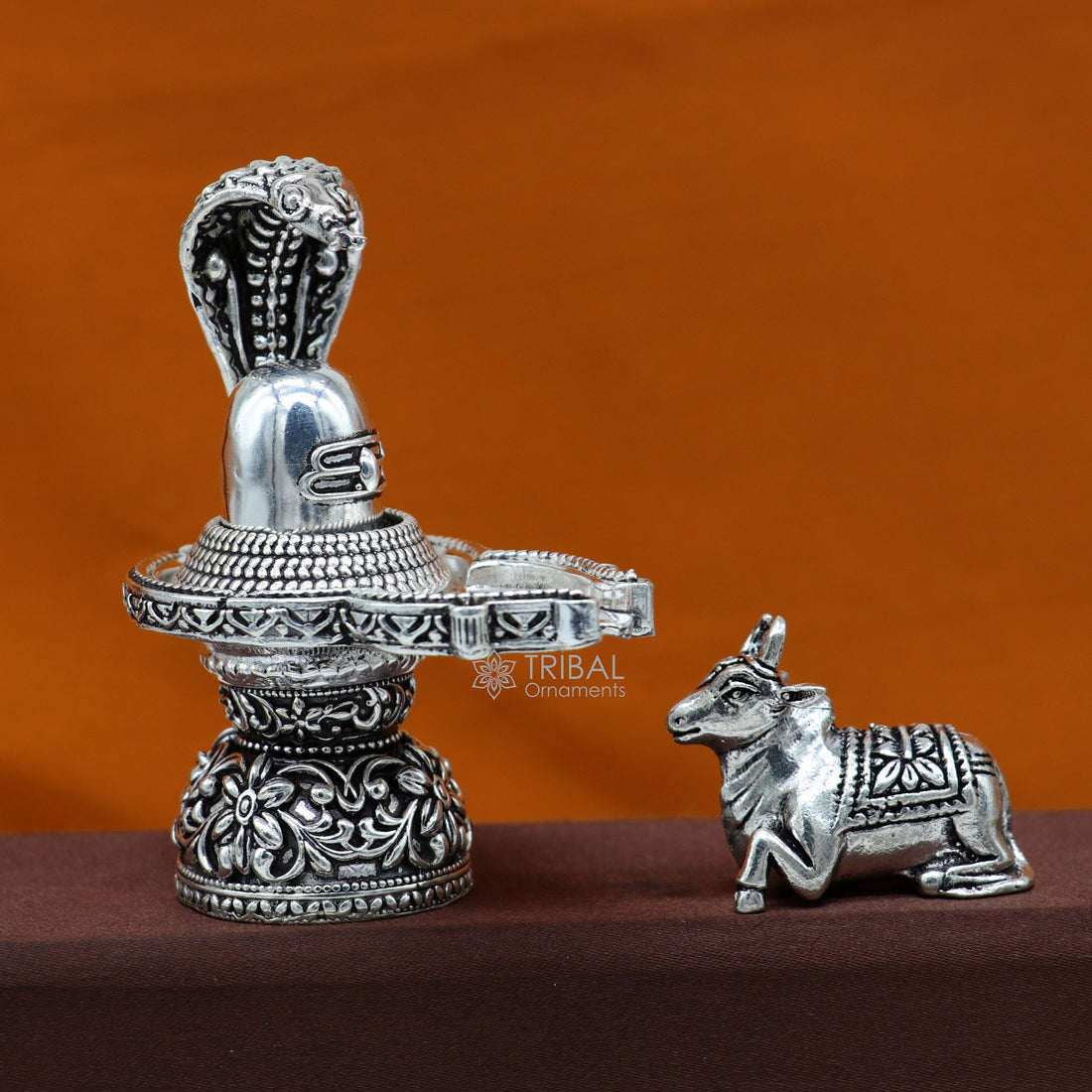 3.5" 925 sterling silver Divine lord shiva lingam for home office worshiping small miniature article, best gift silver article art629 - TRIBAL ORNAMENTS