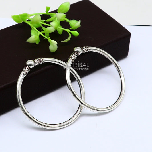 925 sterling silver handmade unique cultural design trendy kada bracelet for men's and girl's, best delicate Light weight jewelry nsk668 - TRIBAL ORNAMENTS