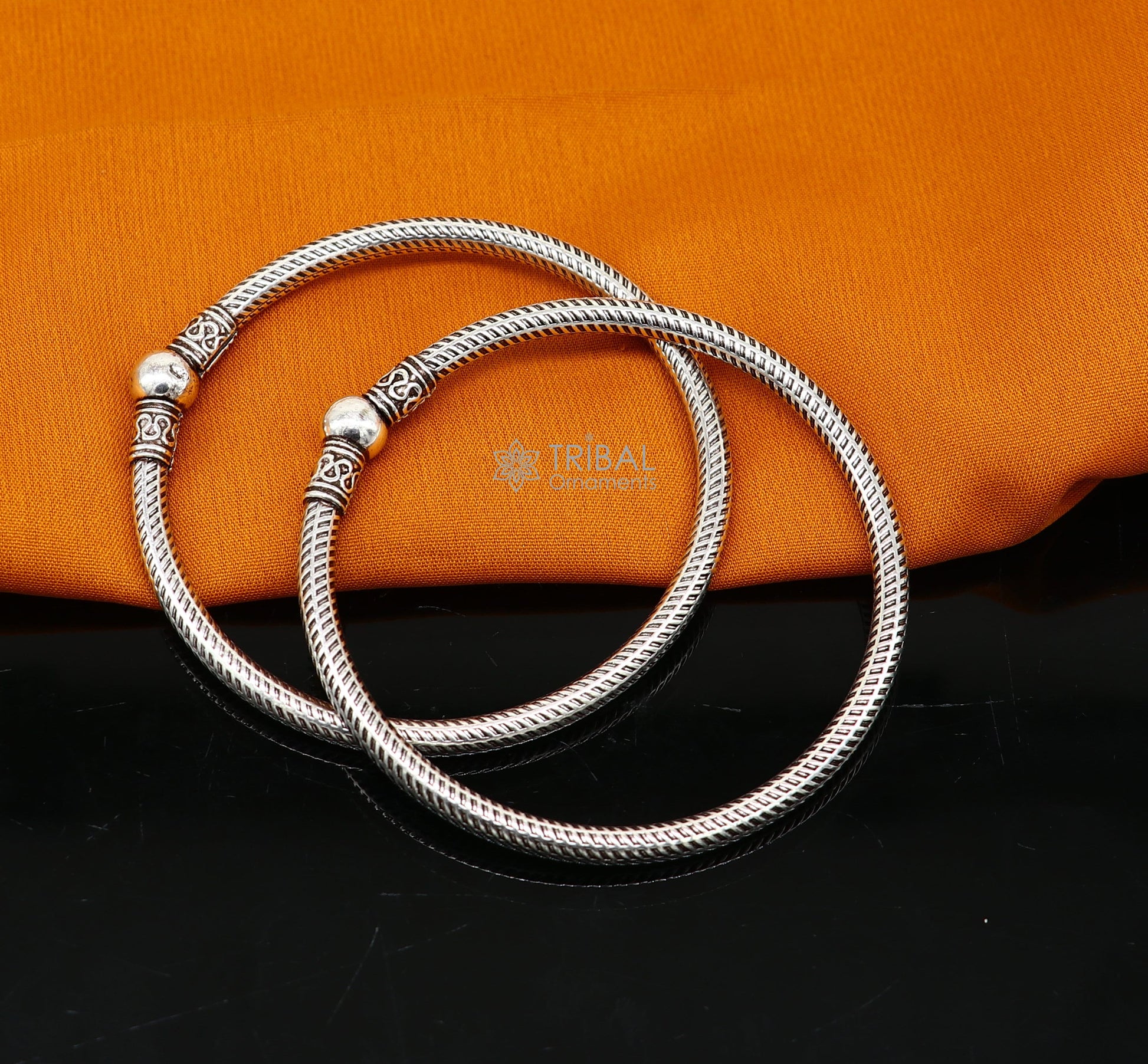 Pure 925 sterling silver unique vintage style bangle bracelet kada, excellent classical gifting bangle men's or girls ethnic jewelry nsk670 - TRIBAL ORNAMENTS