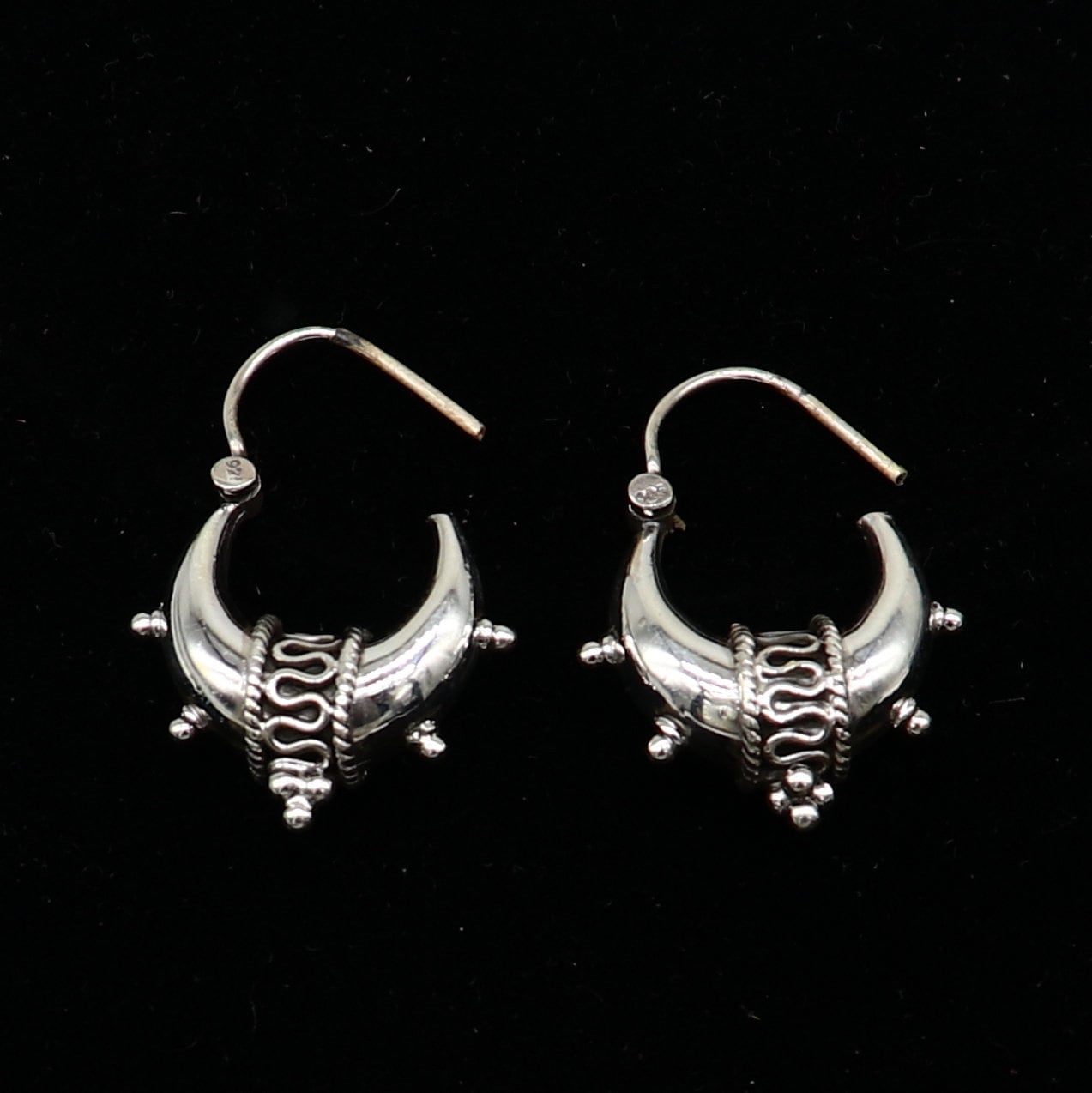 925 Silver Earrings Ethnic Tribal Old Silver Long newest Dagngle Earrings From Rajasthan India 551-27