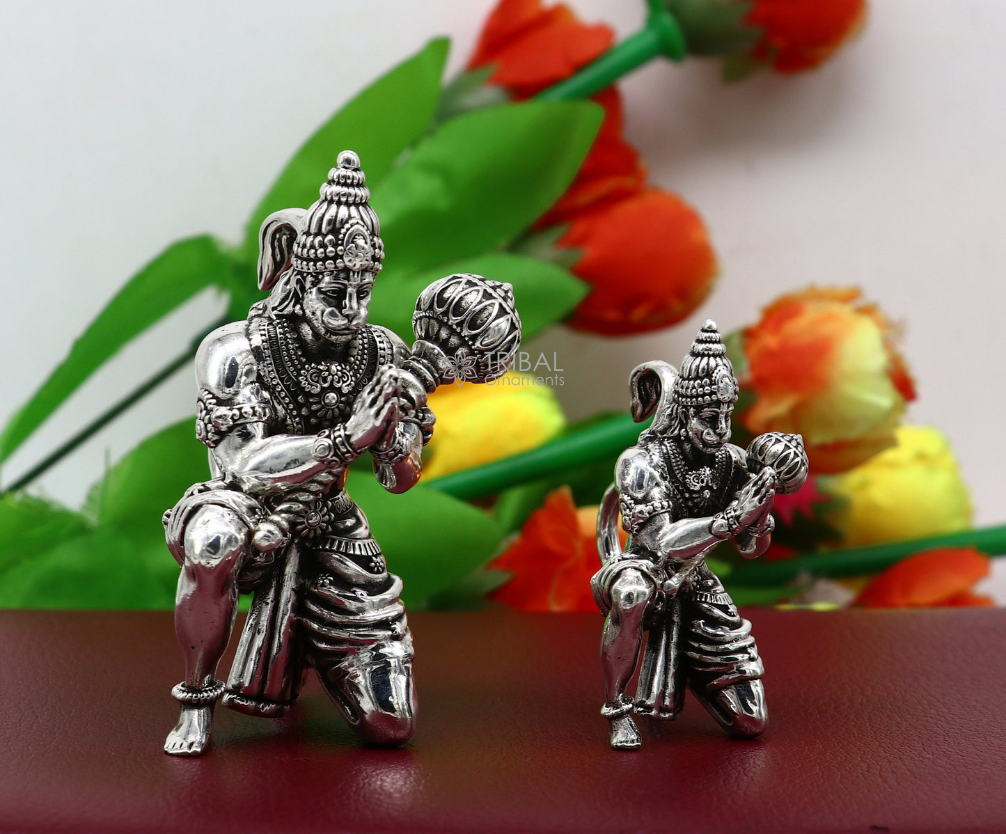 2"/2.5" 925 silver handmade Lord hanuman statue, best puja or gifting god hanuman statue sculpture home temple puja art figurine art618 - TRIBAL ORNAMENTS