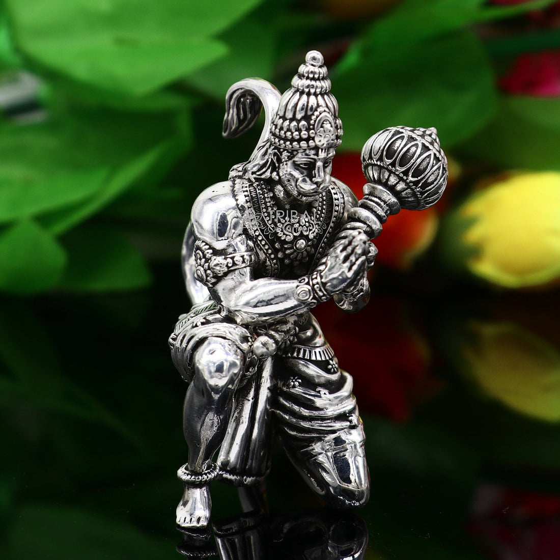 2.5" 925 silver handmade Lord hanuman statue, best puja or gifting god hanuman statue sculpture home temple puja art figurine art619 - TRIBAL ORNAMENTS