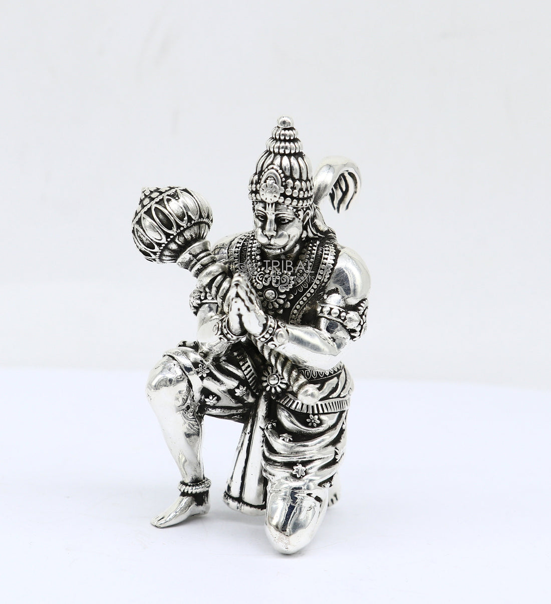 2.5" 925 silver handmade Lord hanuman statue, best puja or gifting god hanuman statue sculpture home temple puja art figurine art619 - TRIBAL ORNAMENTS