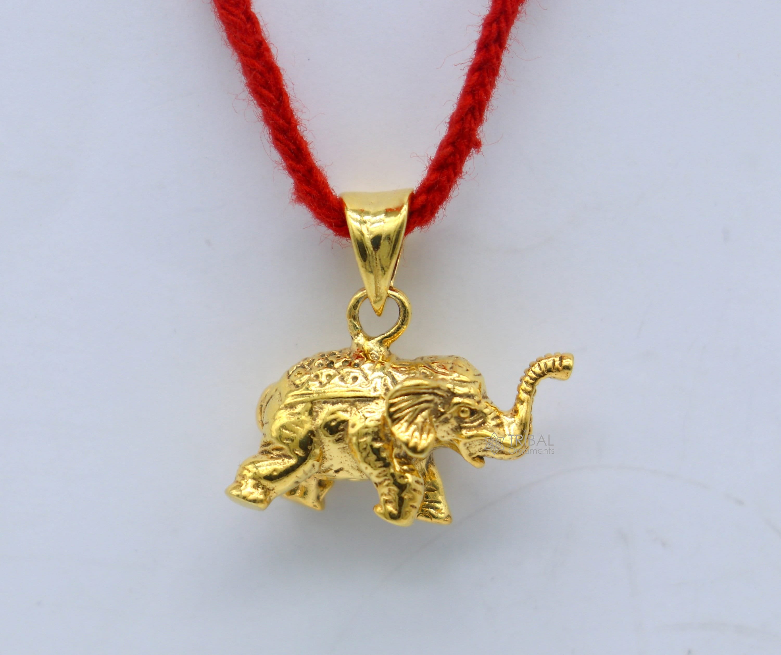 Handcarved Obsidian Mother Baby Elephant Pendant Necklace – zenheavens
