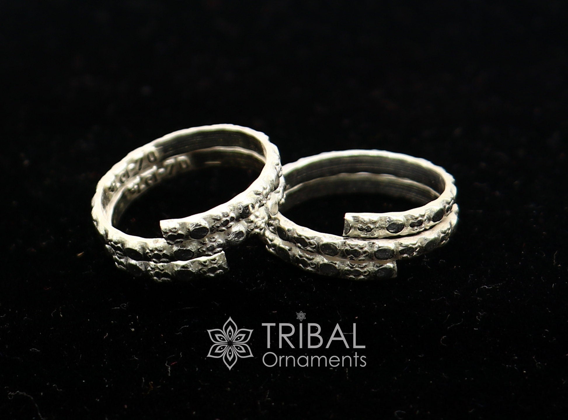 Traditional cultural style solid silver toe ring band handmade spiral design women's jewelry from India amazing tribal jewelry ntr196 - TRIBAL ORNAMENTS