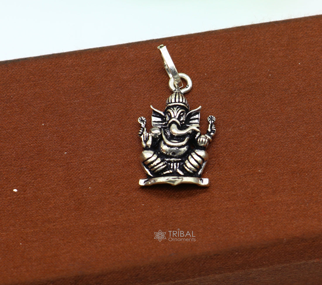Pure 925 sterling silver handmade Lord Ganesha pendant, amazing stylish unisex pendant locket personalized jewelry tribal jewelry nsp618 - TRIBAL ORNAMENTS
