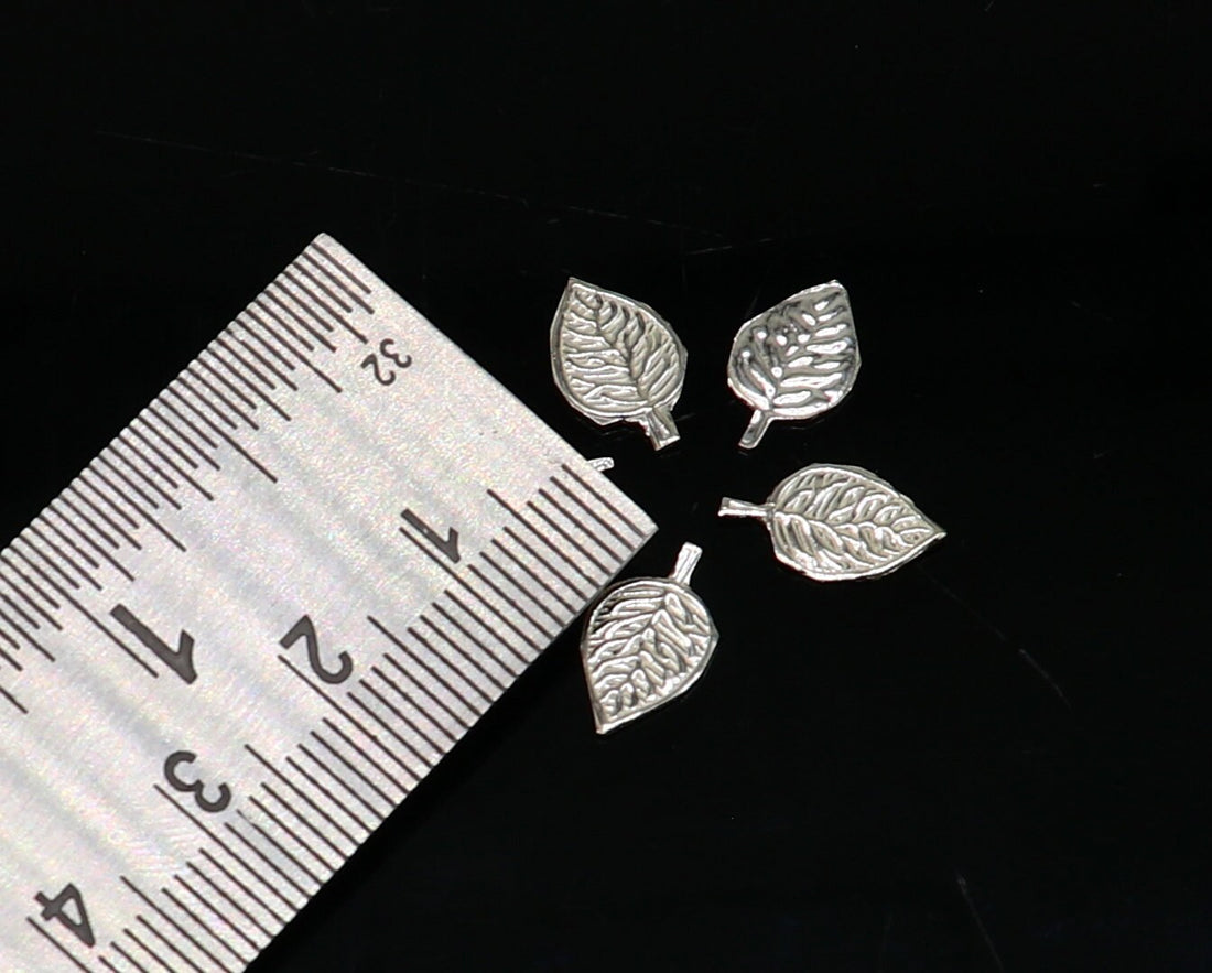 1.8cm 925 sterling silver handmade small betel leaf Paan leaf for worshipping offered to Lord Vishnu, Goddesses Laxmi and Lord Ganesh su1104 - TRIBAL ORNAMENTS