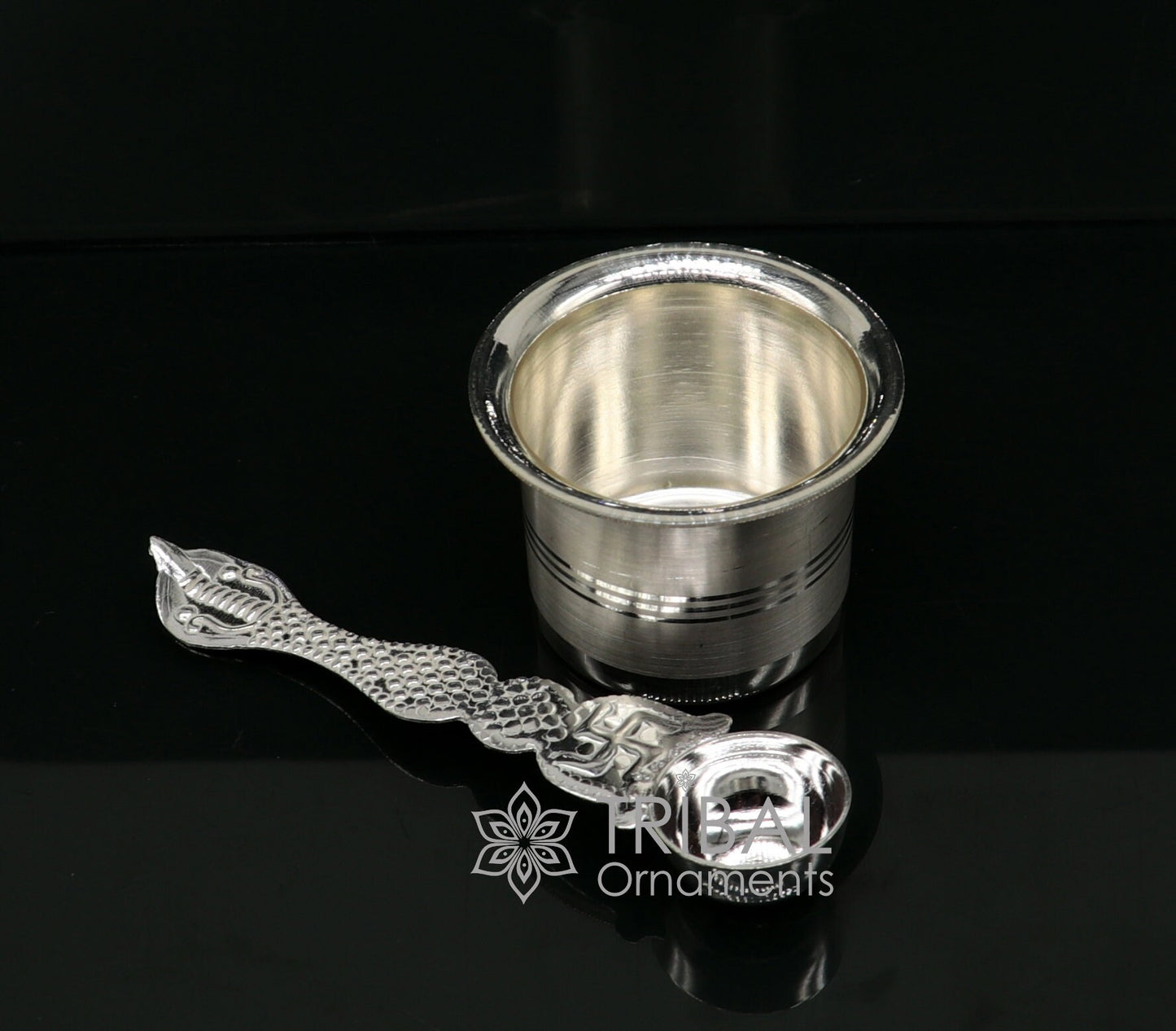 999  fine silver Panchamrit bowl or baby kids milk serving bowl, pure silver utensils, home and temple puja accessories india su1038 - TRIBAL ORNAMENTS