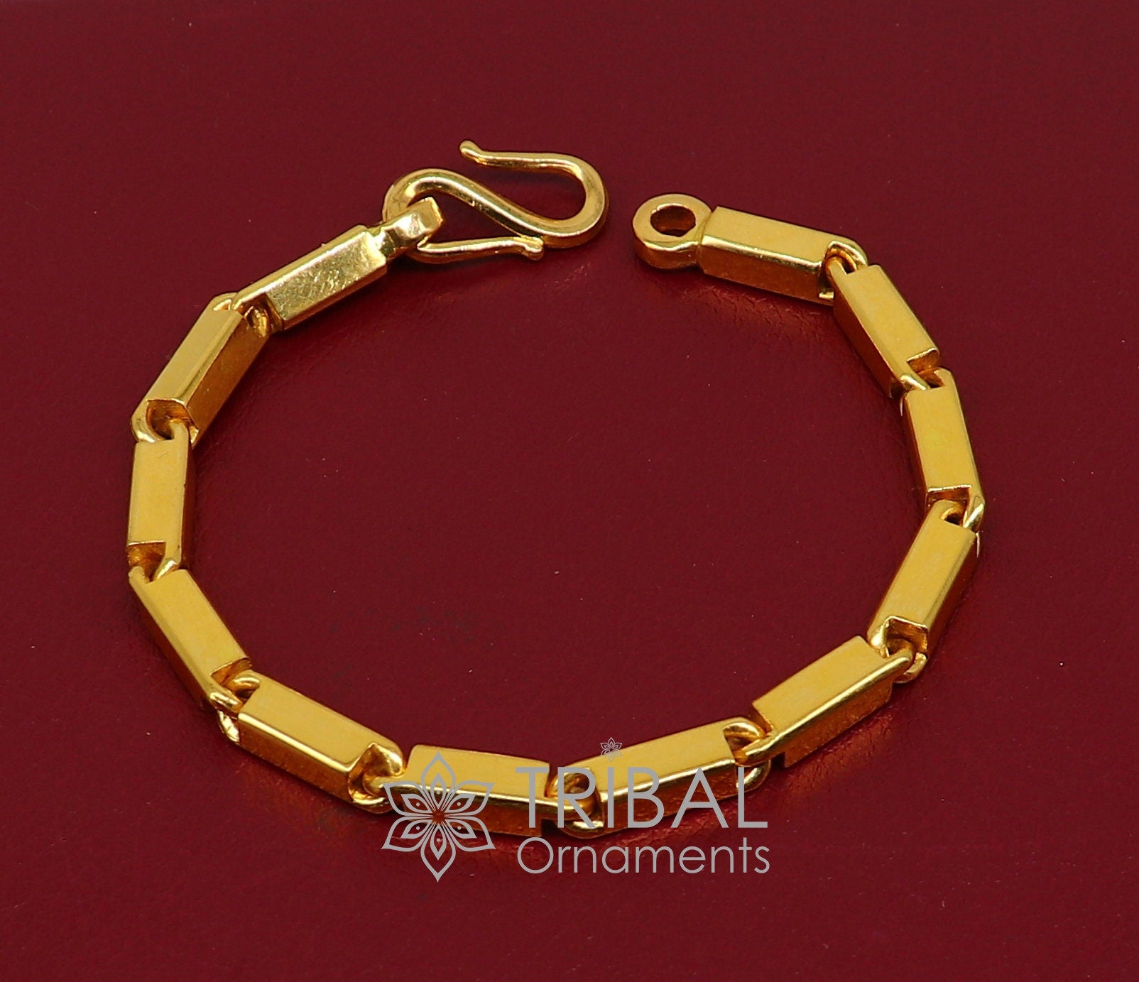 Genuine 22kt Yellow Gold Handmade Solid Gold Bar Royal Nawabi -   Mens gold  bracelets, Man gold bracelet design, Mens bracelet gold jewelry