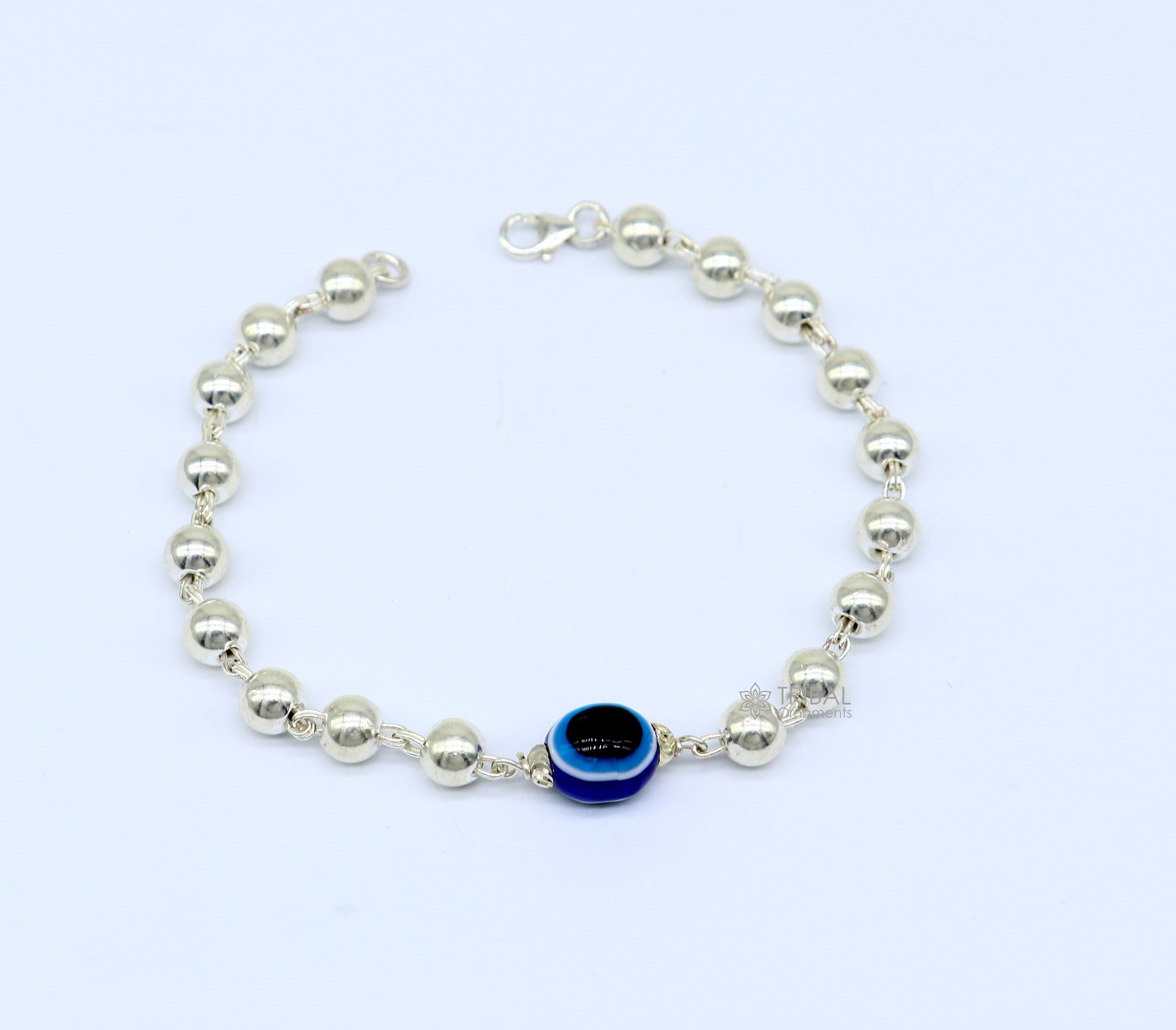 Feng Shui Evil Eye Bracelet 8mm Round Gemstone Natural Beads Plus Value
