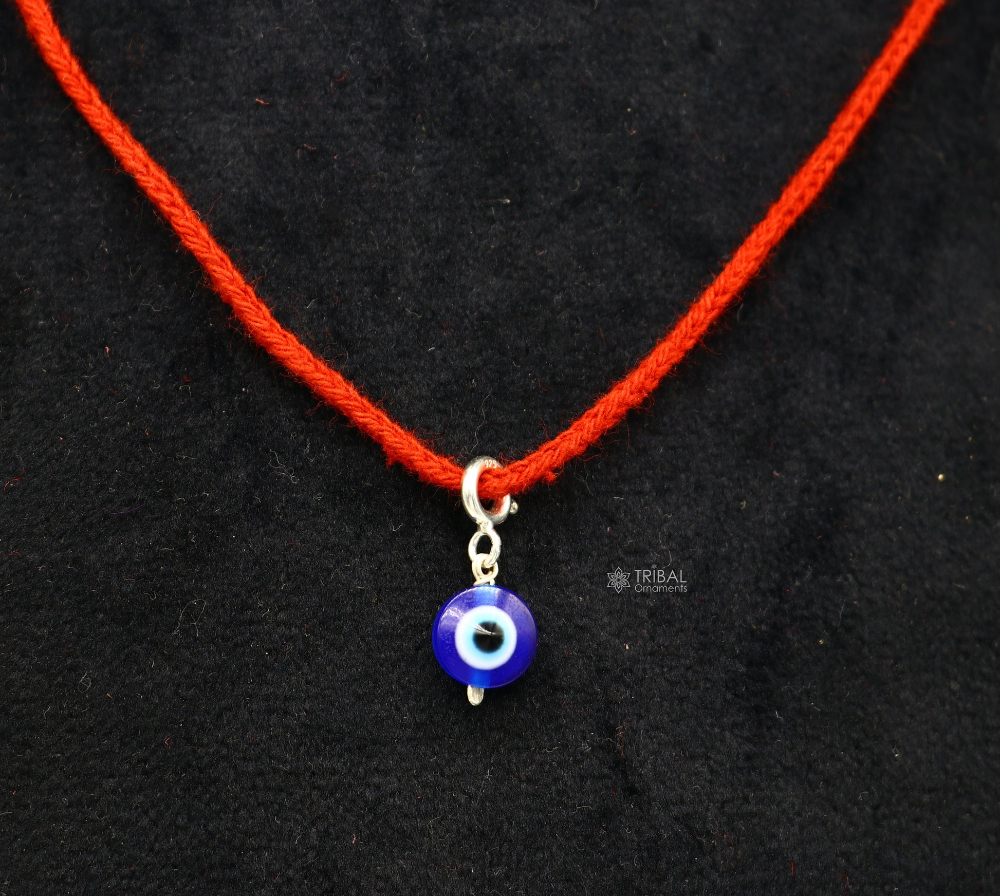 925 Sterling silver evil eye handmade Pendant amazing customized drop dangle evil eyes jewelry for girl's kids or baby's  nsp620 - TRIBAL ORNAMENTS