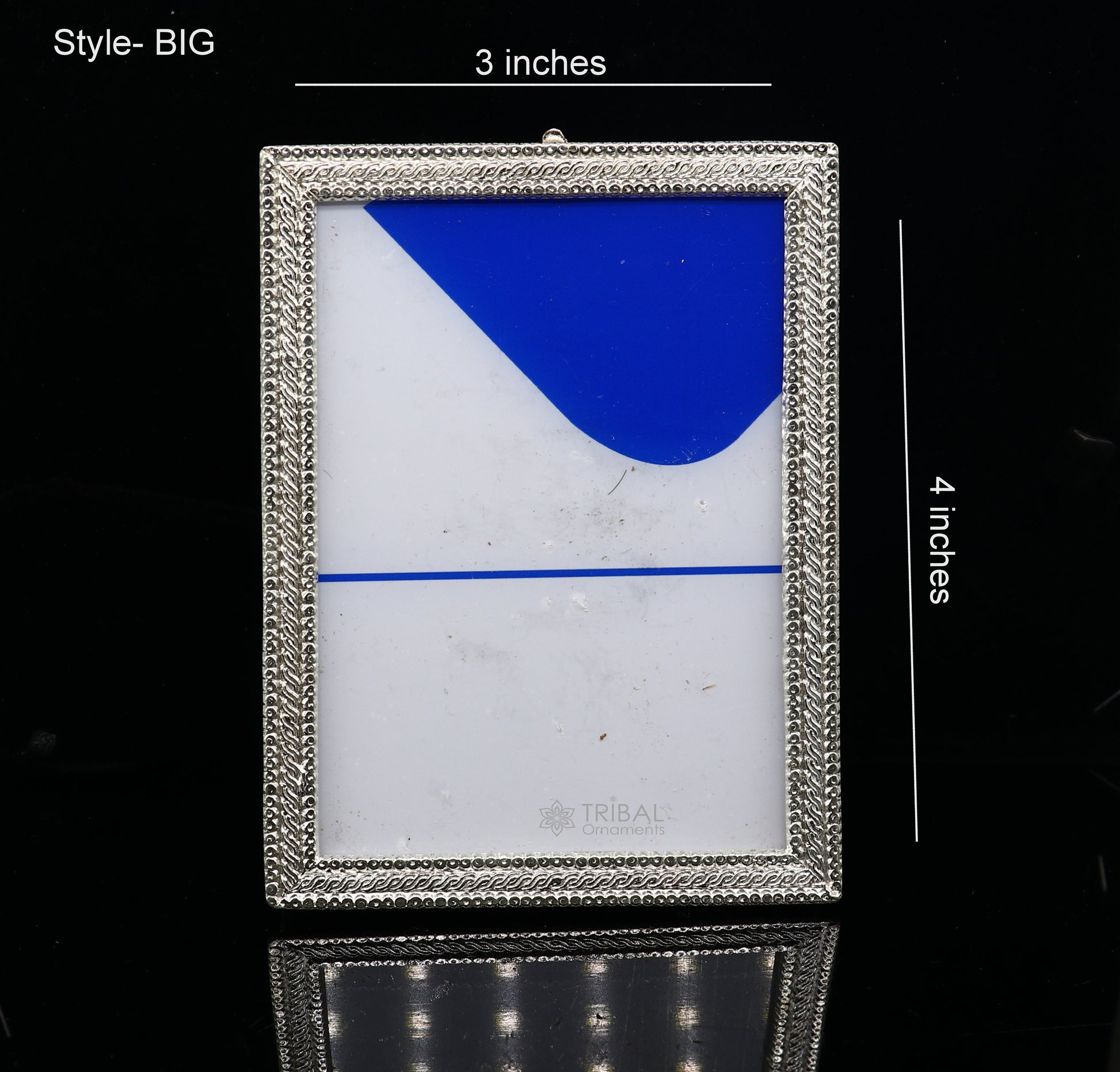 925 sterling silver handmade photo frame, amazing vintage royal style photo frame, best corporate gifting article your friend/family  fr25 - TRIBAL ORNAMENTS