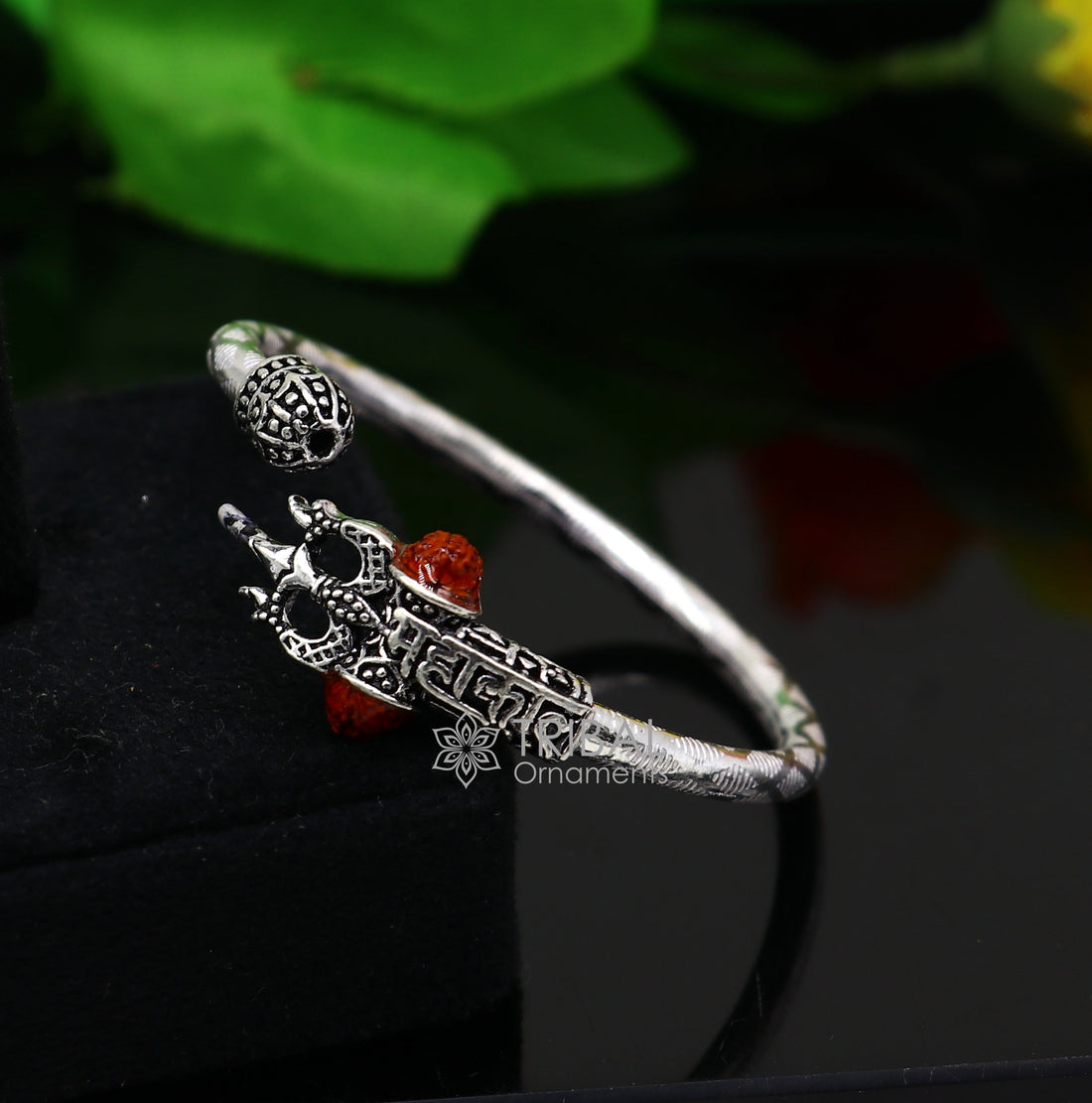 925 sterling silver Handmade gorgeous Lord shiva trident baby bangle bracelet kada, amazing Shiv kada unisex bracelet tribal jewelry nsk684 - TRIBAL ORNAMENTS