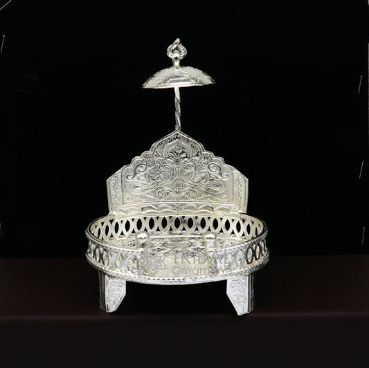 925 sterling silver sterling Sinhasan, singhasan idol god throne, god statue's divine chair, temple puja article collectible article su1108 - TRIBAL ORNAMENTS