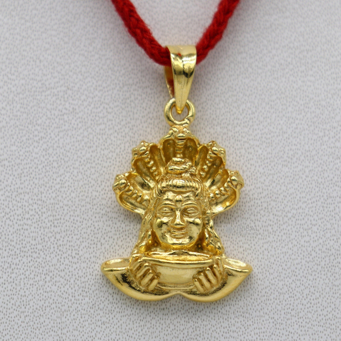 925 sterling silver handmade idol God Shiva pendant, amazing designer gold polished silver mahakal pendant unisex gifting jewelry nsp597 - TRIBAL ORNAMENTS