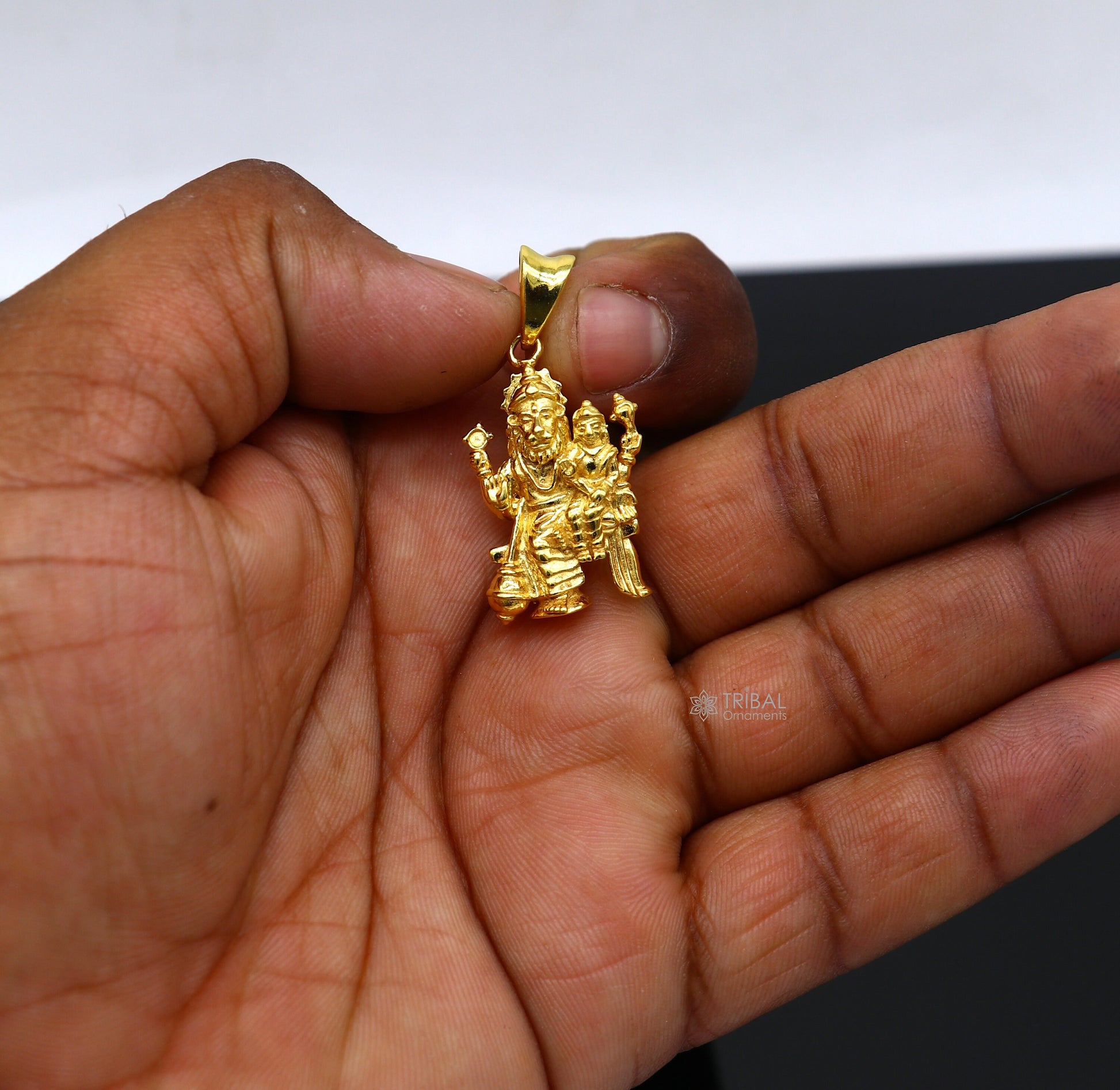 925 sterling silver handmade divine Vishnu with Laxmi (narsimha)pendant, amazing stylish unisex pendant personalized jewelry nsp603 - TRIBAL ORNAMENTS