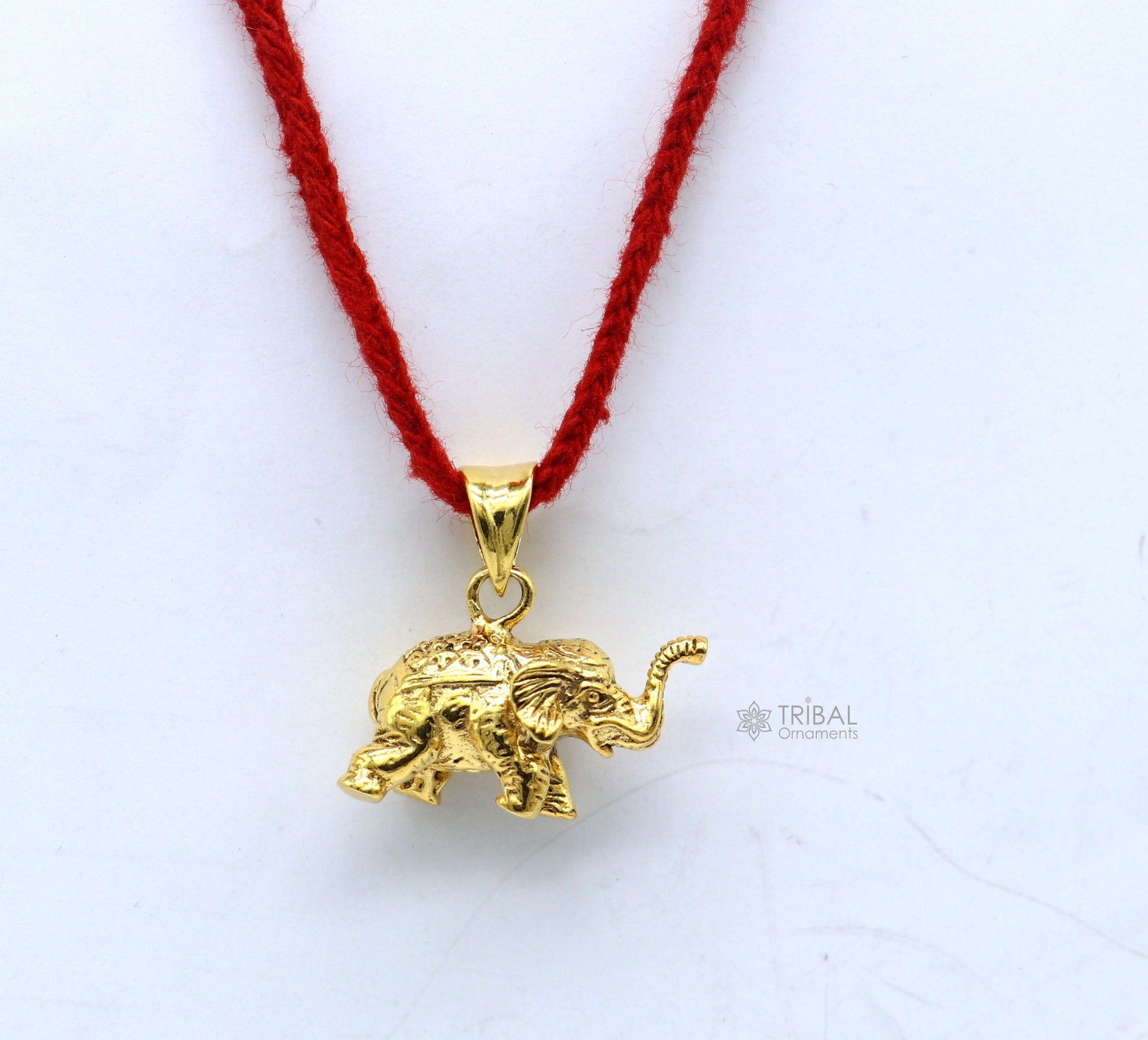 925 sterling silver handmade solid design small elephant pendant amazing exclusive divine lucky gold polished pendant jewelry nsp610 - TRIBAL ORNAMENTS