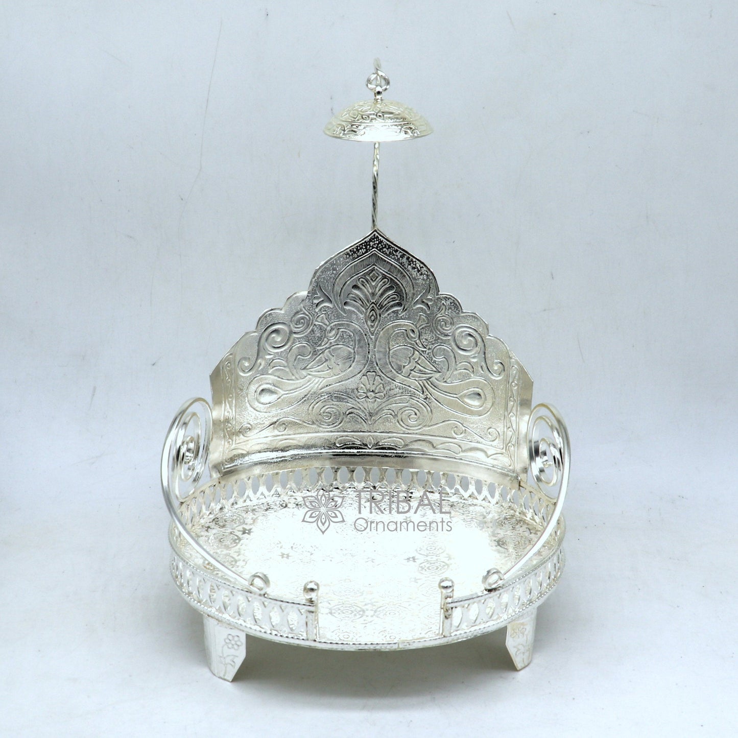 925 sterling silver sterling Sinhasan, singhasan idol god throne, god statue's divine chair, temple puja article collectible article su1111 - TRIBAL ORNAMENTS