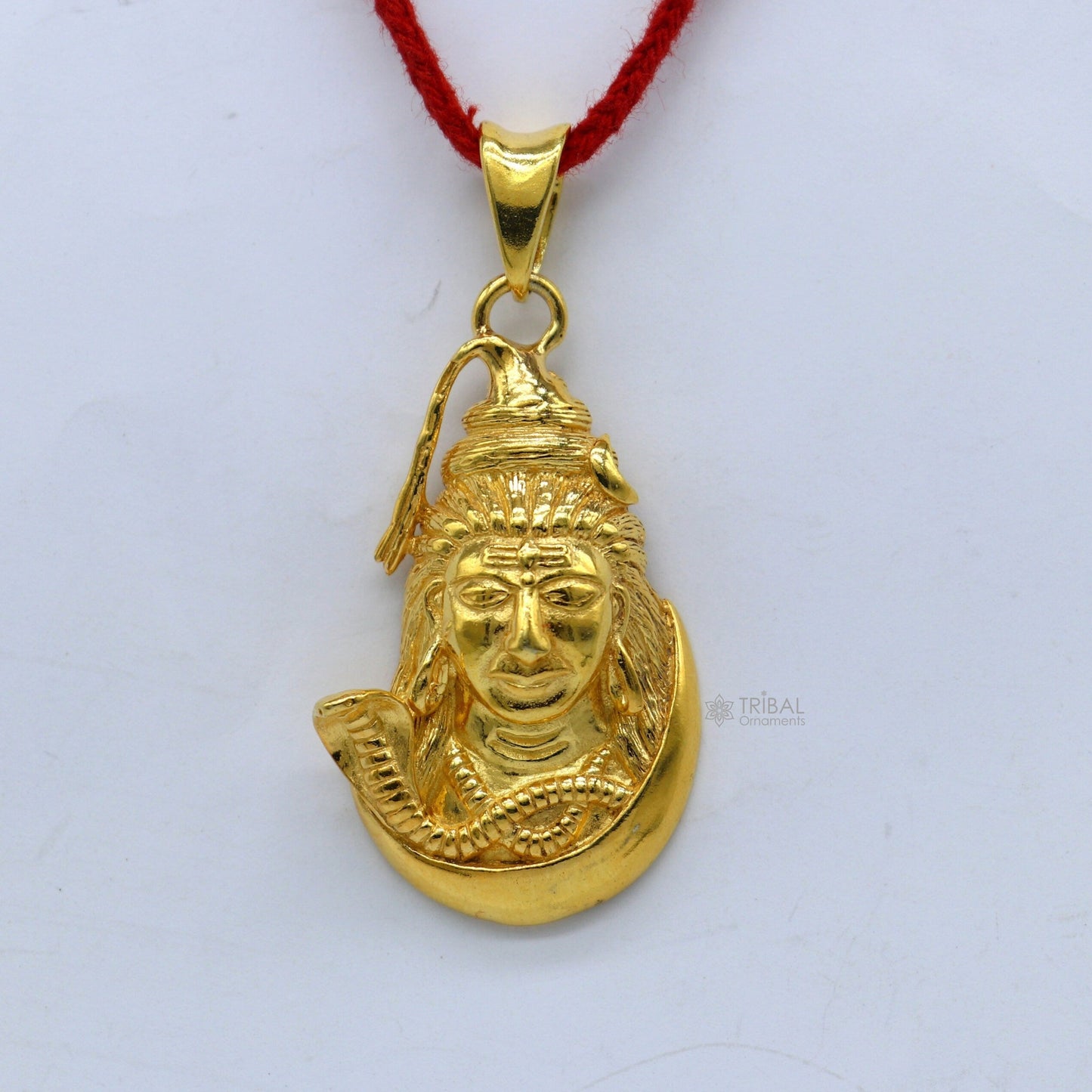 925 sterling silver amazing gold polished idol Lord Shiva pendant, excellent gifting unisex locket pendant customized jewelry nsp617 - TRIBAL ORNAMENTS