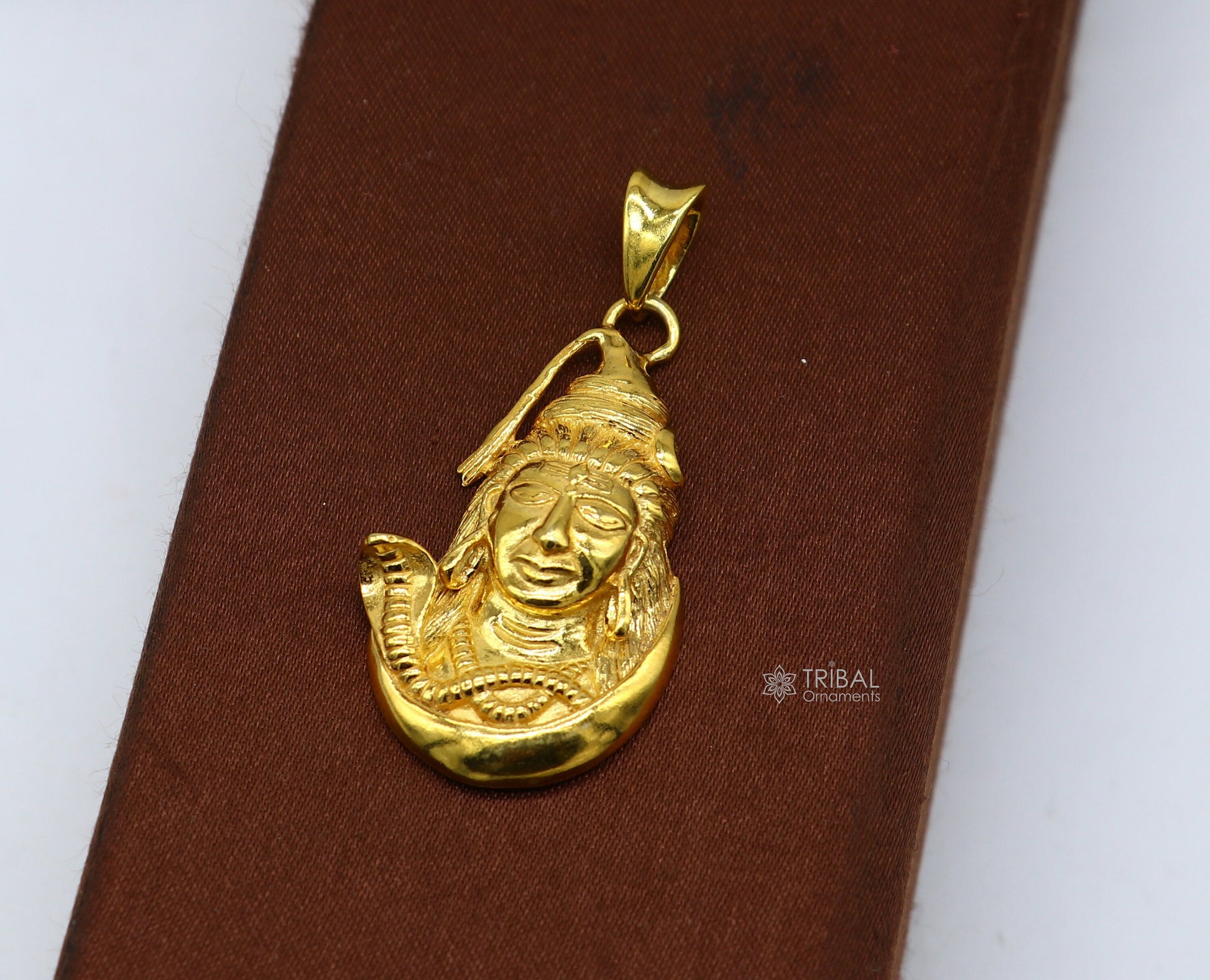 925 sterling silver amazing gold polished idol Lord Shiva pendant, excellent gifting unisex locket pendant customized jewelry nsp617 - TRIBAL ORNAMENTS