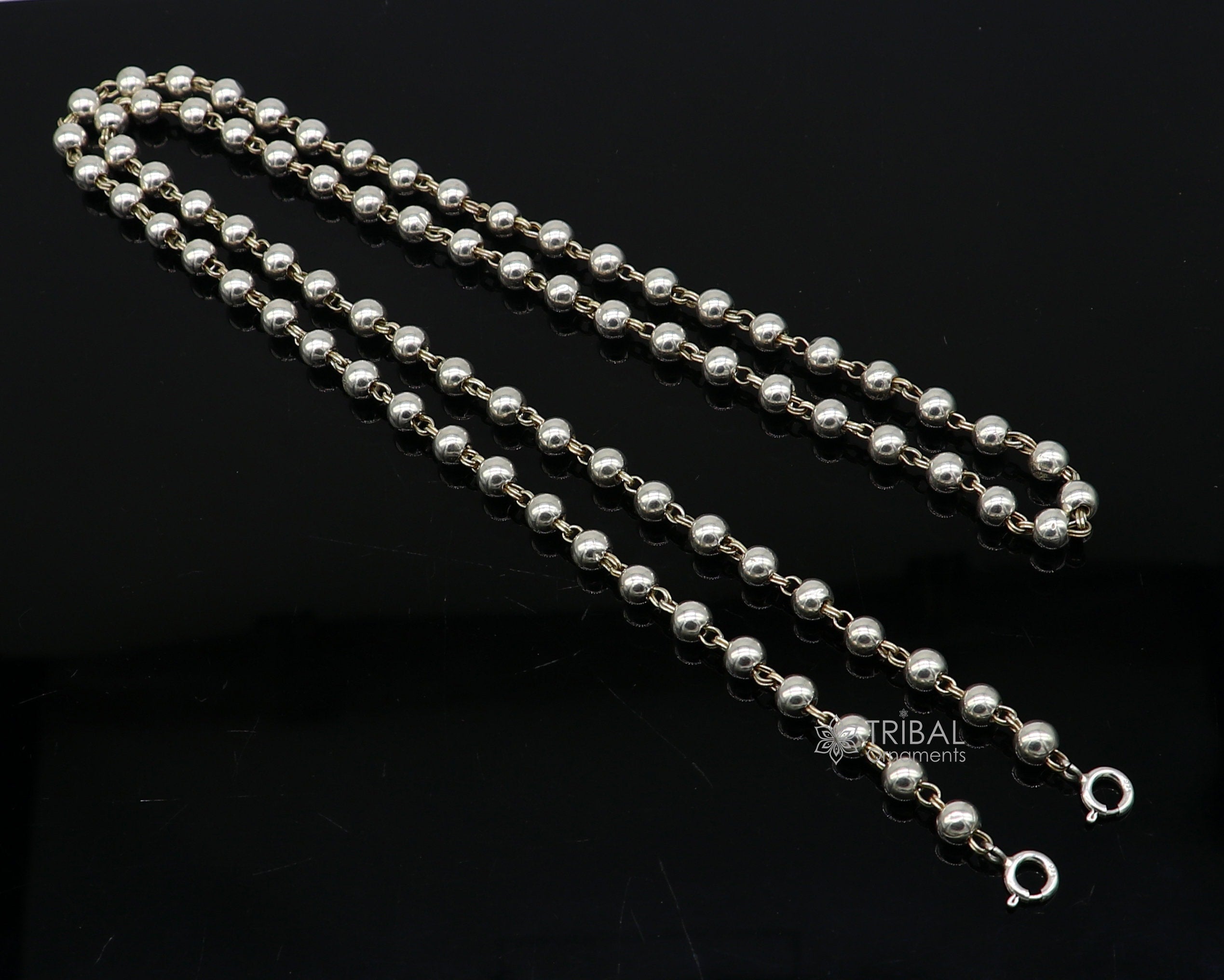 Vintage Sterling Silver Ball Bead Necklace 20-inch Necklace Fine Silver  Chain 104 Grams 28 16 Mm Beads Chunky Heavy Beads - Etsy | Silver bead  necklace, Necklace, 20 inch necklace