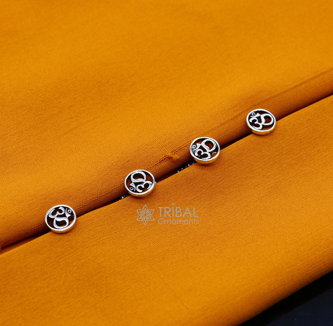 925 Sterling silver handmade gorgeous sign Aum or OM design high-quality buttons or cufflinks for kurtas, best gifting jewelry btn30 - TRIBAL ORNAMENTS