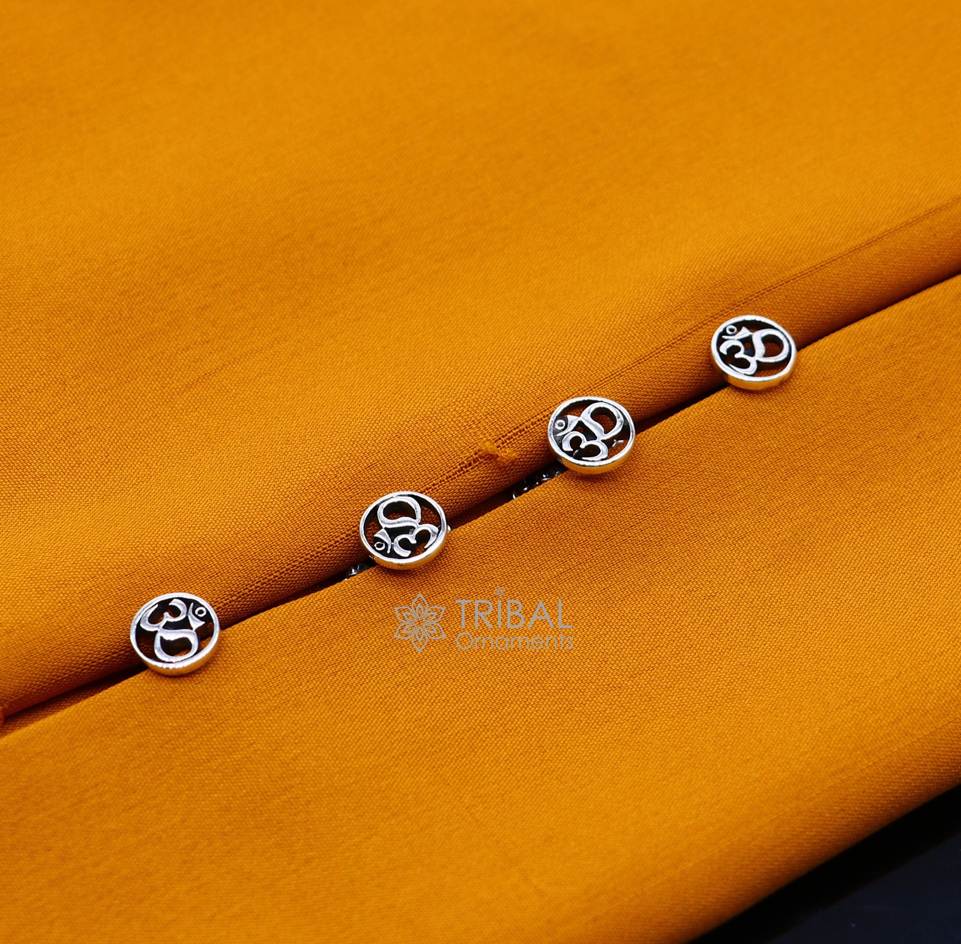 925 Sterling silver handmade gorgeous sign Aum or OM design high-quality buttons or cufflinks for kurtas, best gifting jewelry btn30 - TRIBAL ORNAMENTS