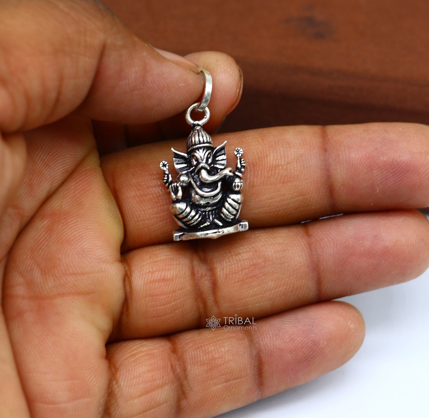 Pure 925 sterling silver handmade Lord Ganesha pendant, amazing stylish unisex pendant locket personalized jewelry tribal jewelry nsp618 - TRIBAL ORNAMENTS